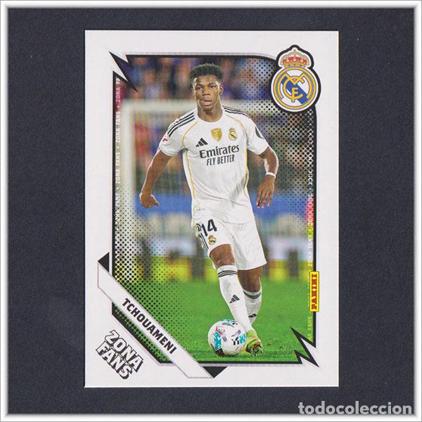 Cartes &agrave; collectionner de Football: PANINI CLUB 2025 2026 25 26 REAL MADRID TCHOUAMENI 36 ZONA FANS LIGA ALBUM COLECCI&Oacute;N F&Uacute;TBOL