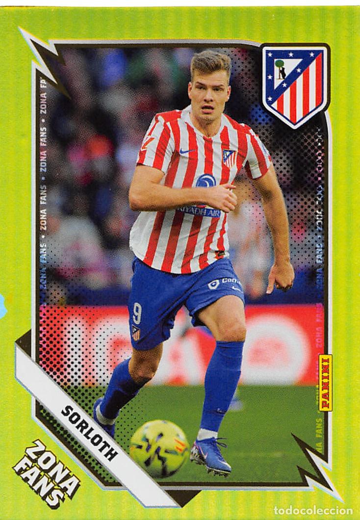 Cromos de F&uacute;tbol: PANINI ATL&Eacute;TICO DE MADRID 25-26 2025-2026 #KO43 SORLOTH (ZONA FANS GOLD ORO PARALLEL)