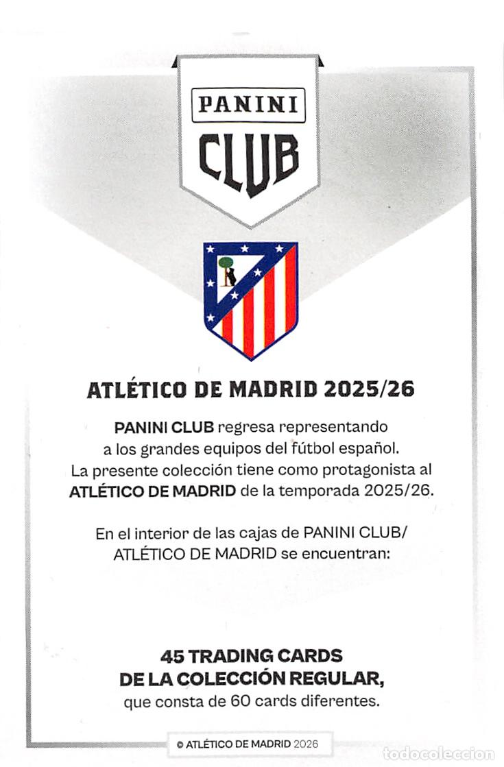 Cromos de F&uacute;tbol: PANINI ATL&Eacute;TICO DE MADRID 25-26 2025-2026 # INDICE (ADN BASE)