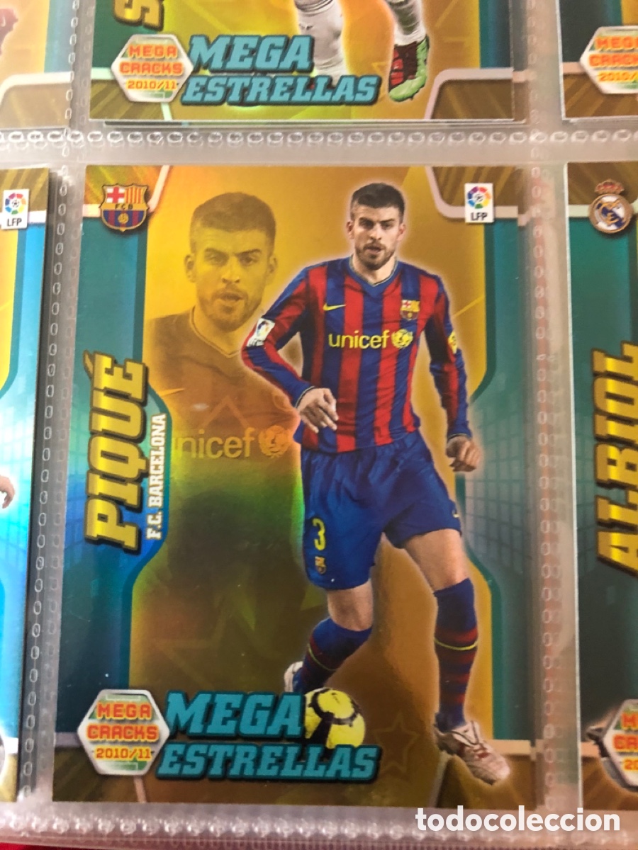 Cromos de Futebol: Megacracks 2010 2011 mega estrellas pique 368 Barcelona