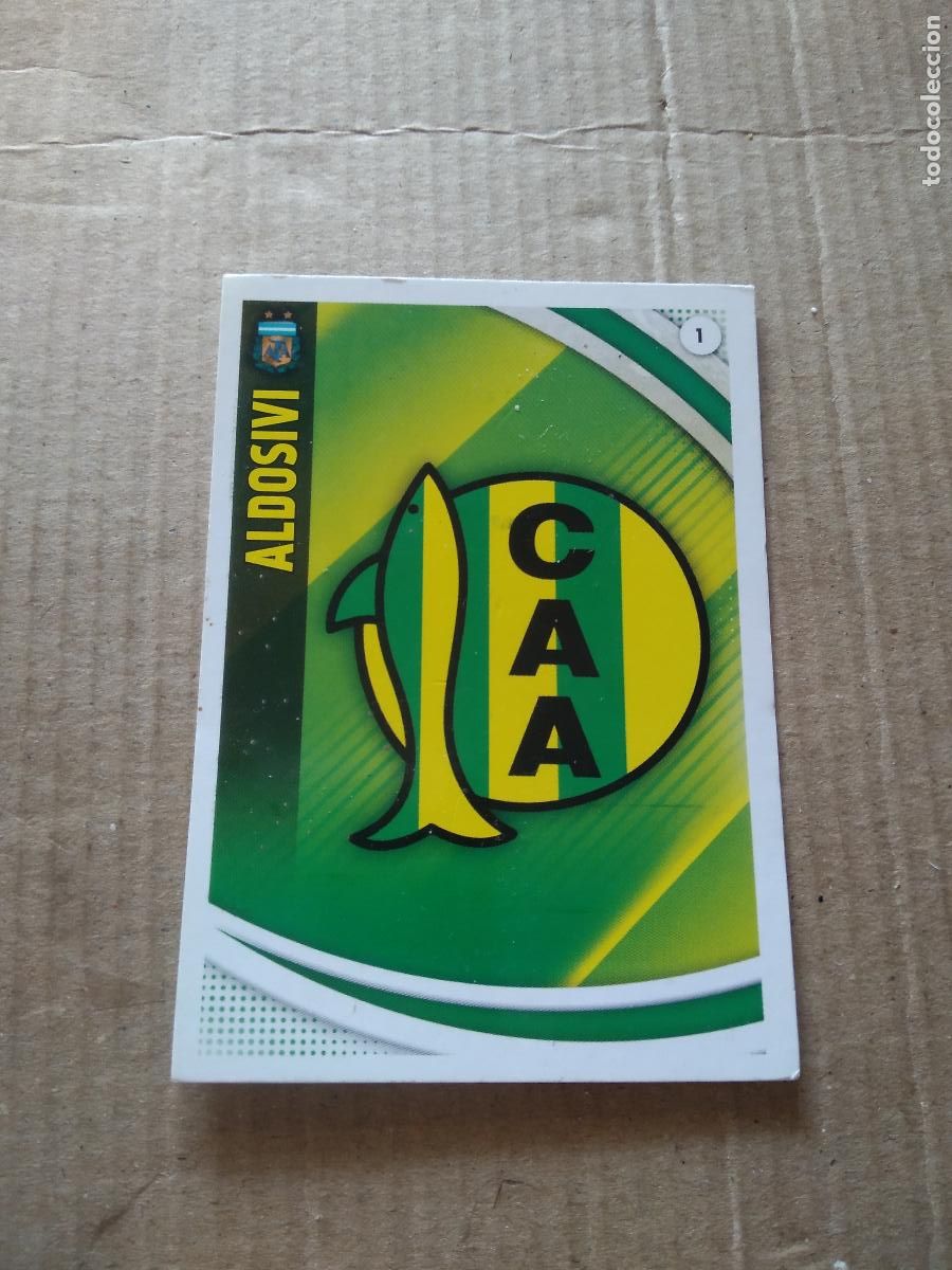 Cromos de F&uacute;tbol: 1 ESCUDO ALDOSIVI CROMO FUTBOL ARGENTINO PANINI LIGA ARGENTINA 2017 ADRENALYN