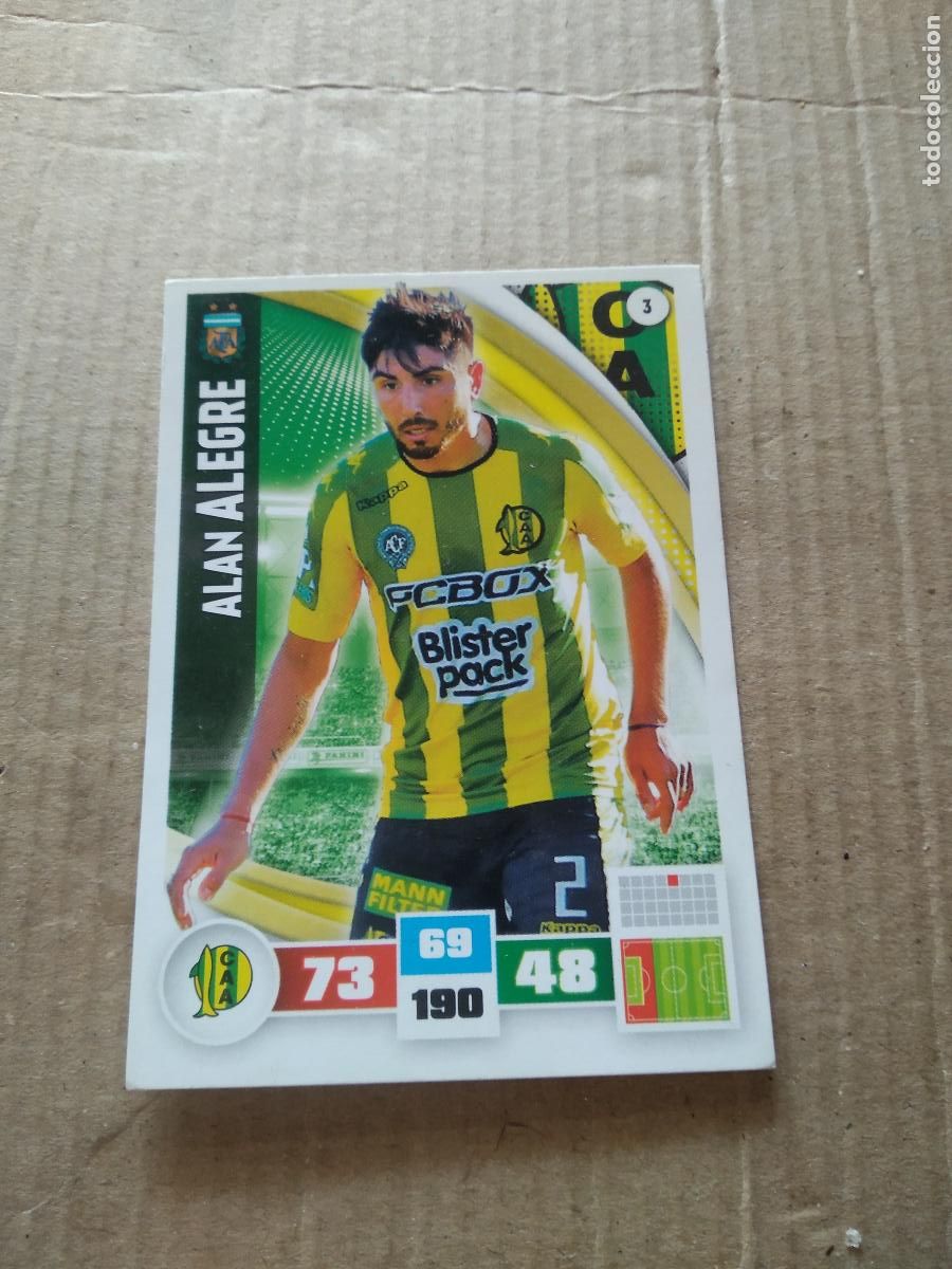 Cromos de F&uacute;tbol: 3 ALAN ALEGRE ALDOSIVI CROMO FUTBOL ARGENTINO PANINI LIGA ARGENTINA 2017 ADRENALYN
