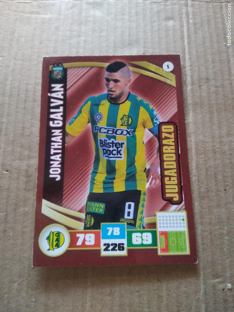 Cromos de F&uacute;tbol: 5 JONATHAN GALVAN ALDOSIVI CROMO FUTBOL ARGENTINO PANINI LIGA ARGENTINA 2017 ADRENALYN