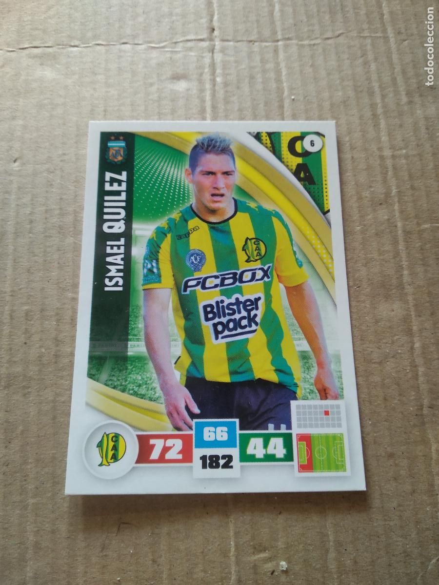 Cromos de F&uacute;tbol: 6 ISMAEL QUILEZ ALDOSIVI CROMO FUTBOL ARGENTINO PANINI LIGA ARGENTINA 2017 ADRENALYN