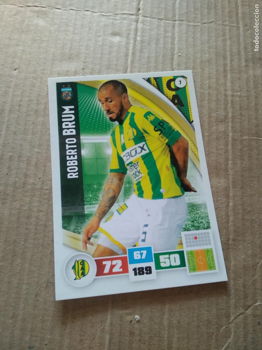 Cromos de F&uacute;tbol: 7 ROBERTO BRUM ALDOSIVI CROMO FUTBOL ARGENTINO PANINI LIGA ARGENTINA 2017 ADRENALYN
