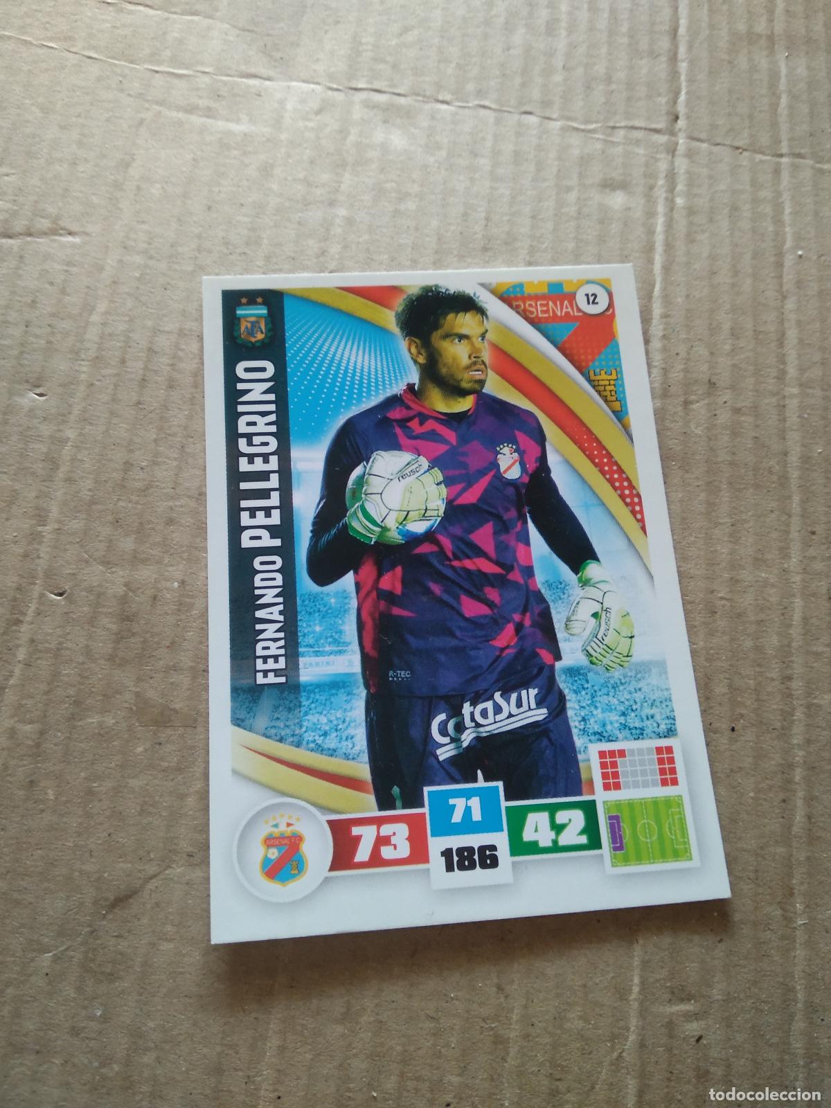 Cromos de F&uacute;tbol: 12 FERNANDO PELLEGRINO ARSENAL CROMO FUTBOL ARGENTINO PANINI LIGA ARGENTINA 2017 ADRENALYN