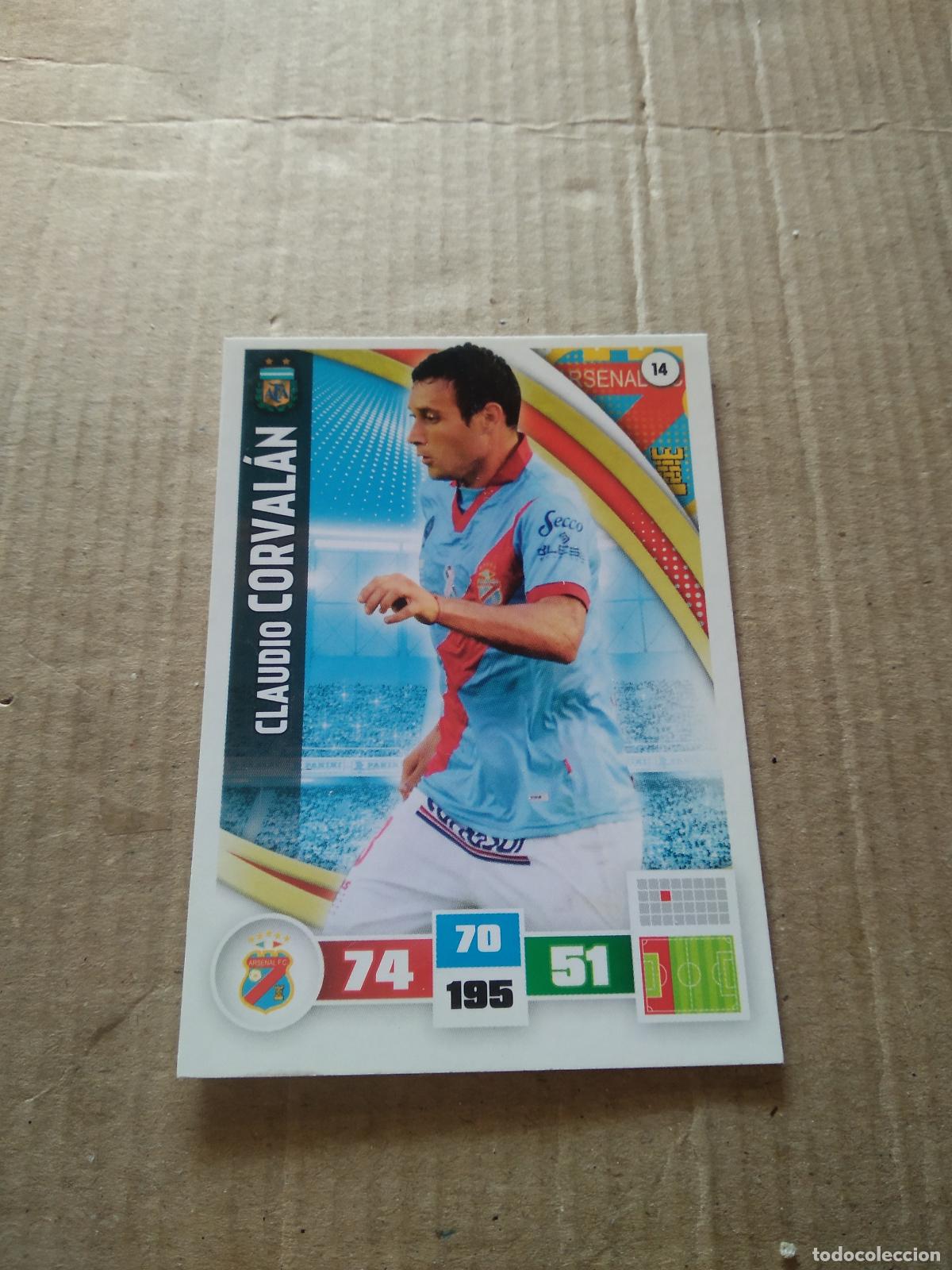 Cromos de F&uacute;tbol: 14 CLAUDIO CORVALAN ARSENAL CROMO FUTBOL ARGENTINO PANINI LIGA ARGENTINA 2017 ADRENALYN