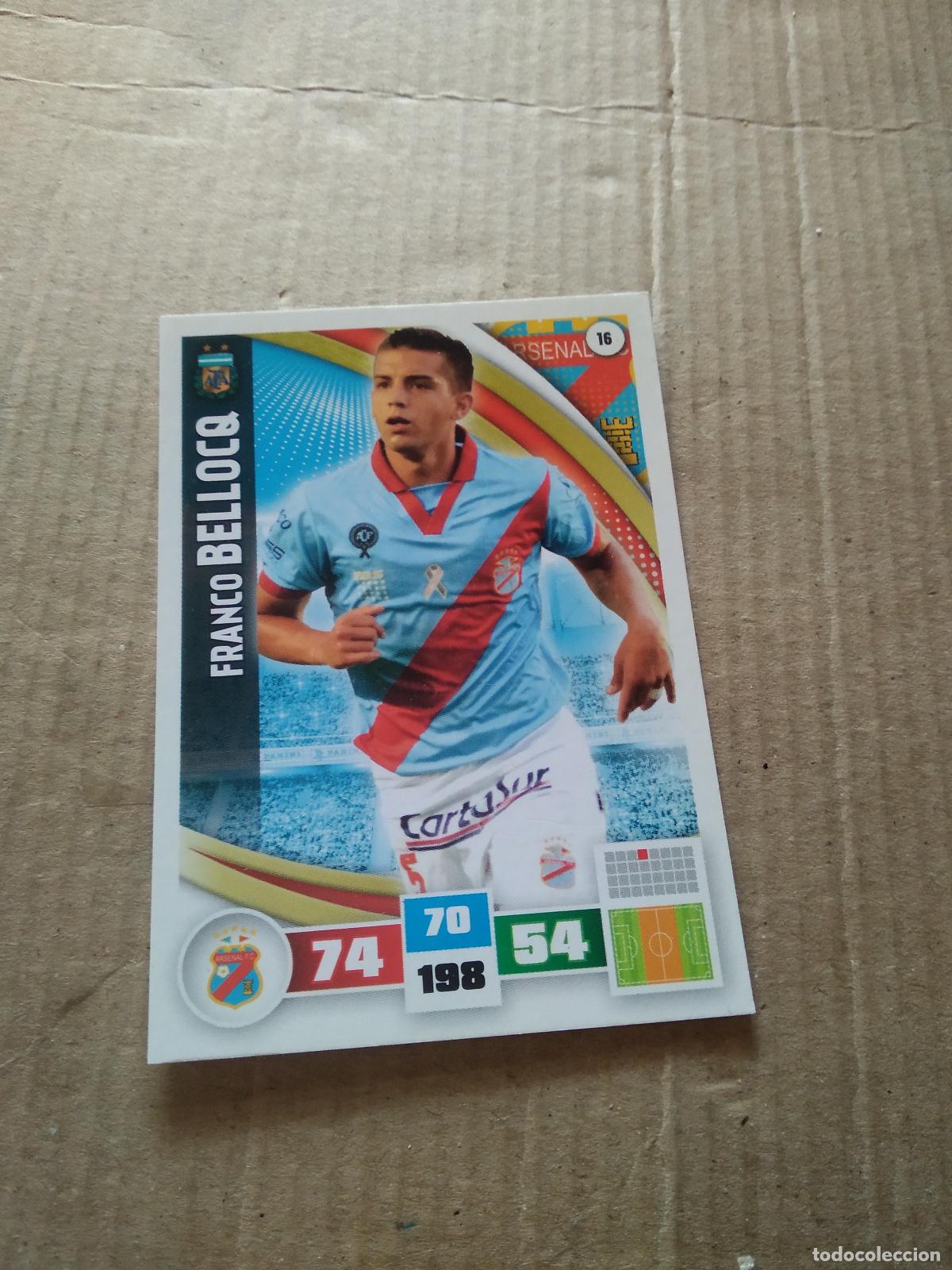 Football Stickers: 16 FRANCO BELLOCQ ARSENAL CROMO FUTBOL ARGENTINO PANINI LIGA ARGENTINA 2017 ADRENALYN