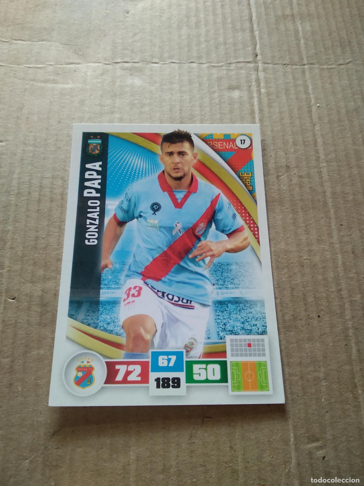 Football Stickers: 17 GONZALO PAPA ARSENAL CROMO FUTBOL ARGENTINO PANINI LIGA ARGENTINA 2017 ADRENALYN