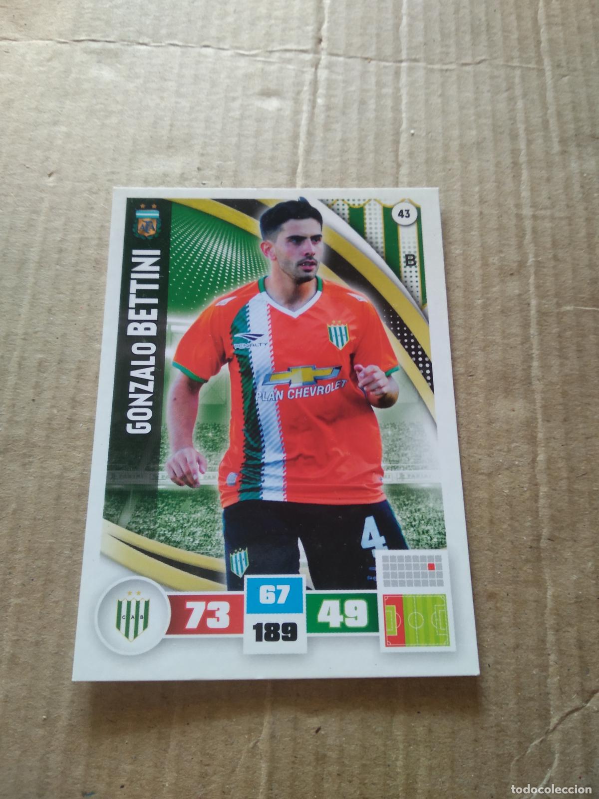 Cromos de F&uacute;tbol: 43 GONZALO BETTINI BANFIELD CROMO FUTBOL ARGENTINO PANINI LIGA ARGENTINA 2017 ADRENALYN