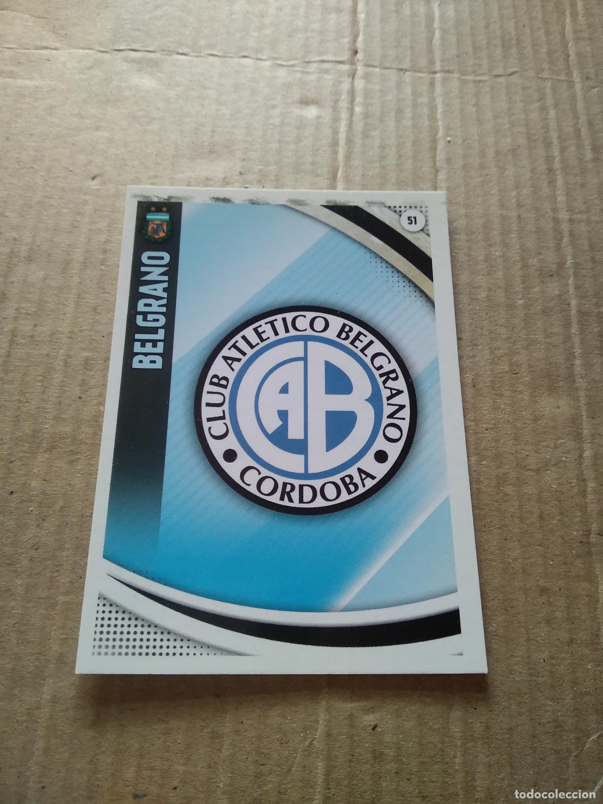 Cromos de F&uacute;tbol: 51 ESCUDO BELGRANO CROMO FUTBOL ARGENTINO PANINI LIGA ARGENTINA 2017 ADRENALYN