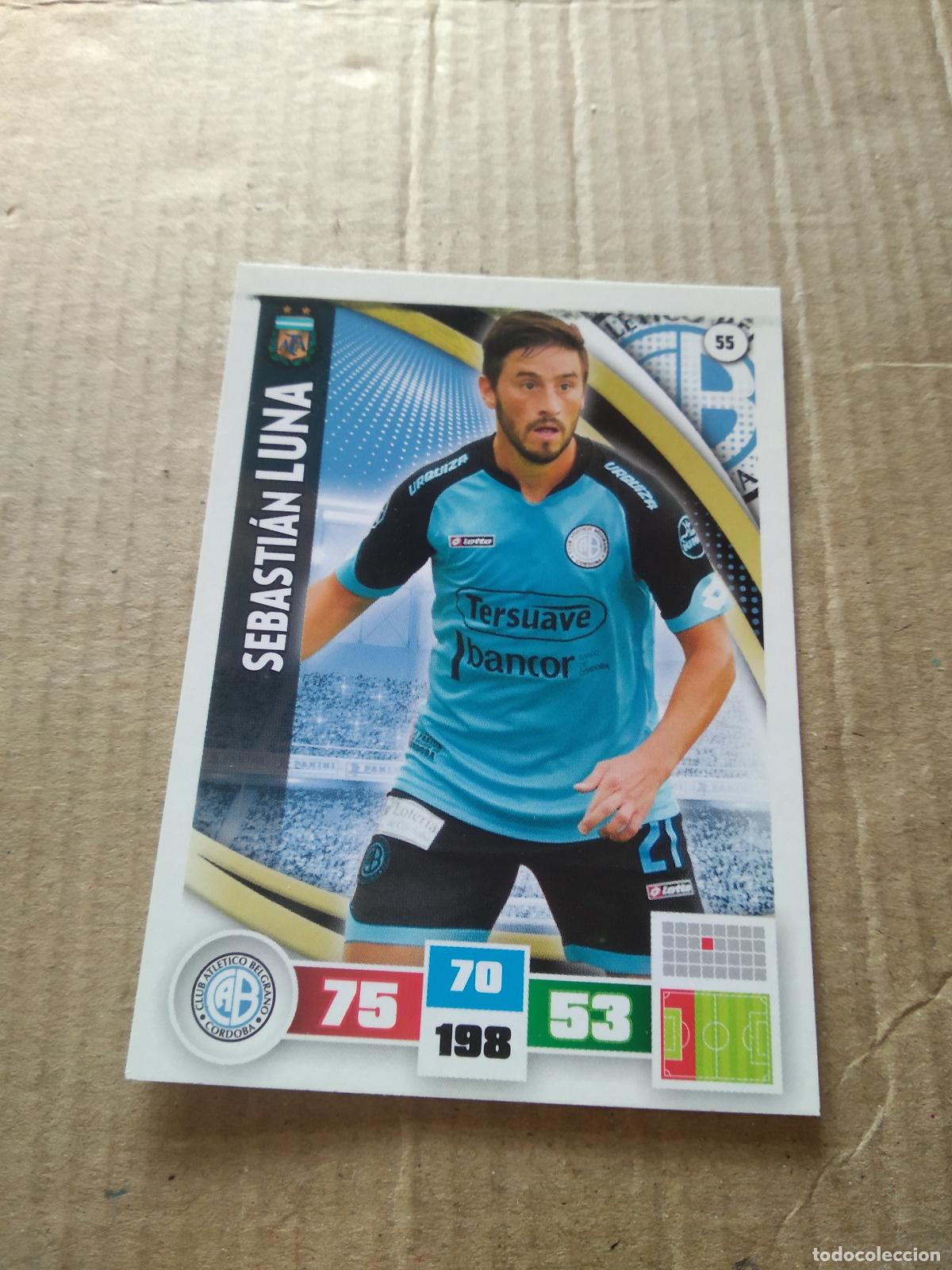Cromos de F&uacute;tbol: 55 SEBASTIAN LUNA BELGRANO CROMO FUTBOL ARGENTINO PANINI LIGA ARGENTINA 2017 ADRENALYN