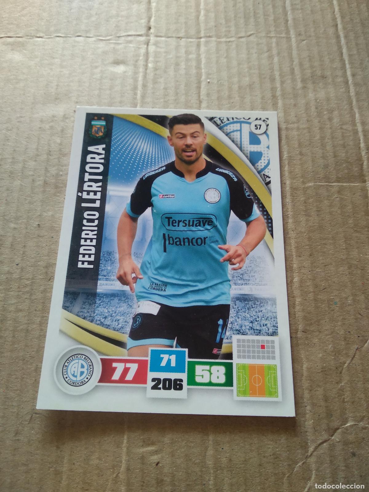 Cromos de F&uacute;tbol: 57 FEDERICO LERTORA BELGRANO CROMO FUTBOL ARGENTINO PANINI LIGA ARGENTINA 2017 ADRENALYN