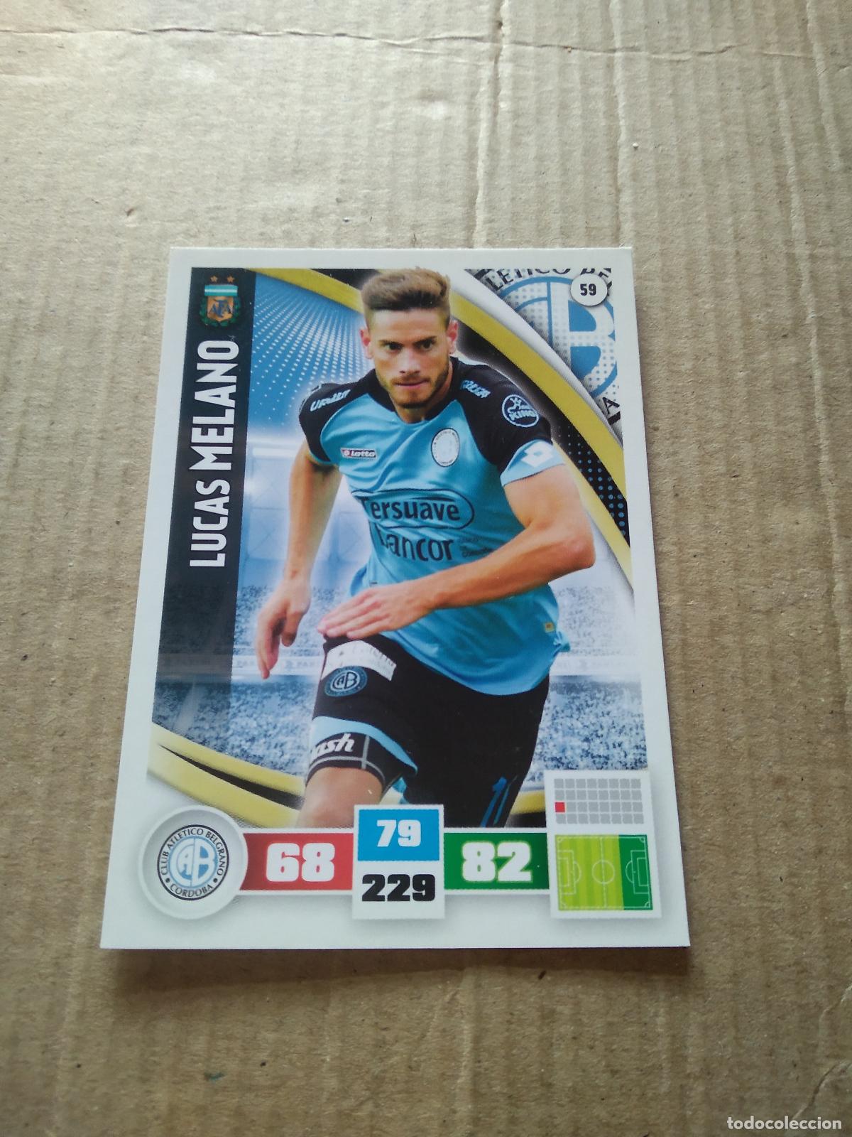 Cartes &agrave; collectionner de Football: 59 LUCAS MELANO BELGRANO CROMO FUTBOL ARGENTINO PANINI LIGA ARGENTINA 2017 ADRENALYN