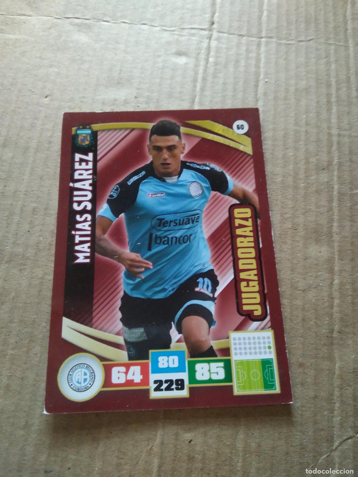 Cartes &agrave; collectionner de Football: 60 MATIAS SUAREZ BELGRANO CROMO FUTBOL ARGENTINO PANINI LIGA ARGENTINA 2017 ADRENALYN