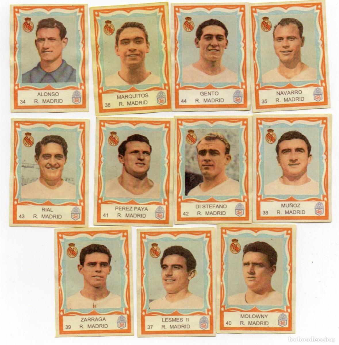 Cartes &agrave; collectionner de Football: REAL MADRID, 1955, DE CHOCOLATES CHOBIL.