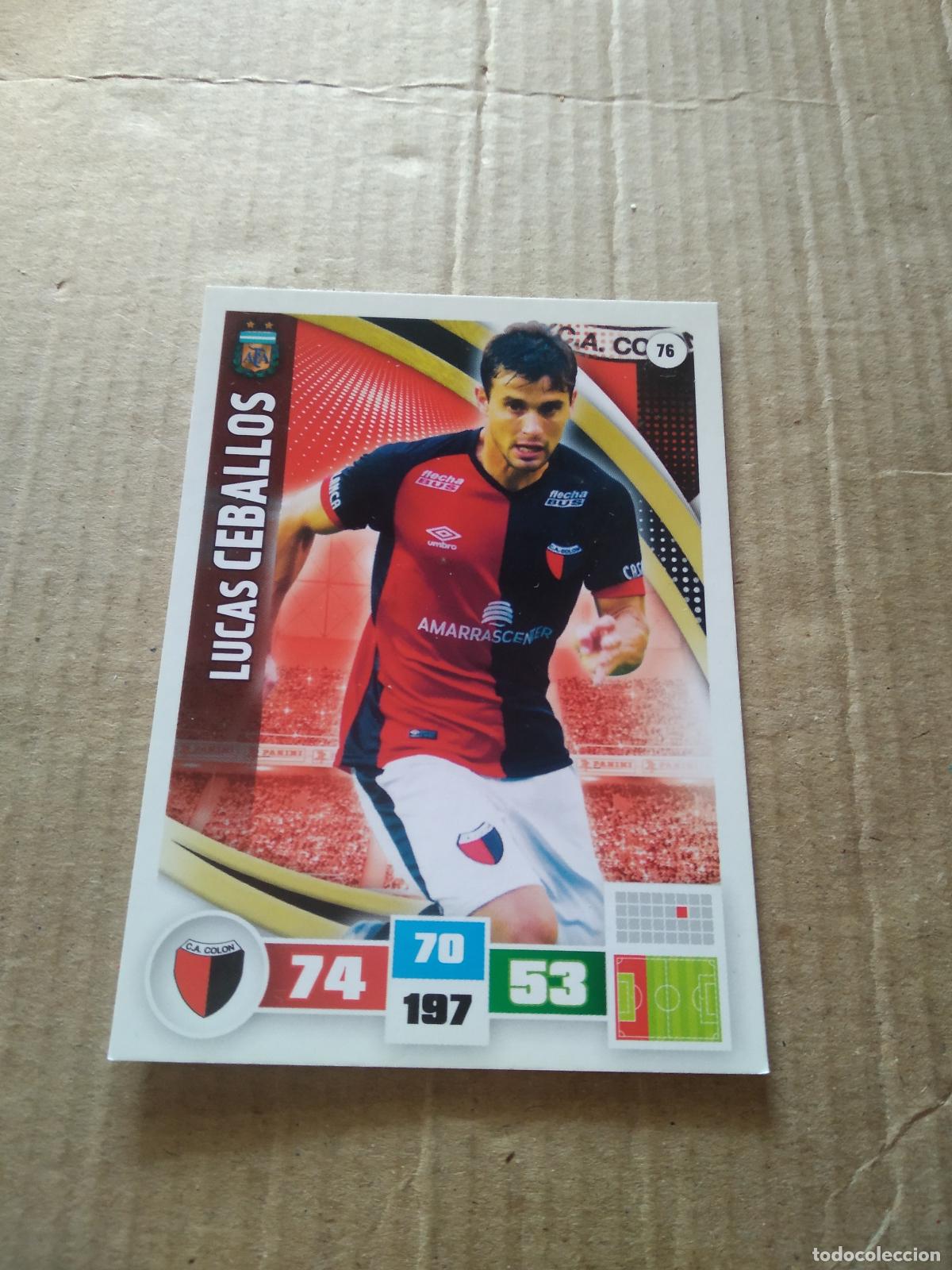 Cartes &agrave; collectionner de Football: 76 LUCAS CEBALLOS COLON CROMO FUTBOL ARGENTINO PANINI LIGA ARGENTINA 2017 ADRENALYN