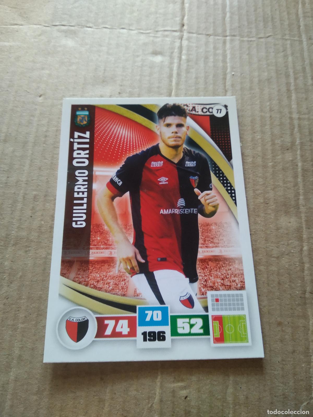 Cartes &agrave; collectionner de Football: 77 GUILLERMO ORTIZ COLON CROMO FUTBOL ARGENTINO PANINI LIGA ARGENTINA 2017 ADRENALYN