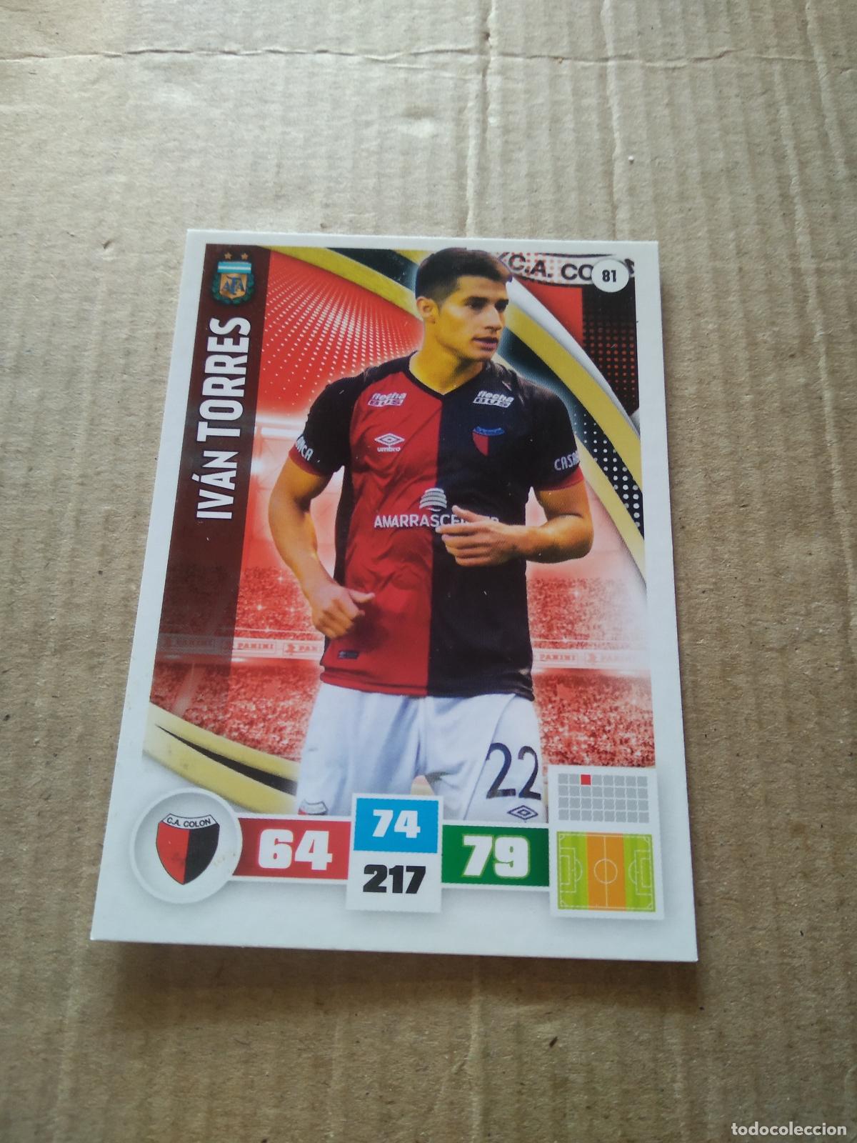 Cartes &agrave; collectionner de Football: 81 IVAN TORRES COLON CROMO FUTBOL ARGENTINO PANINI LIGA ARGENTINA 2017 ADRENALYN