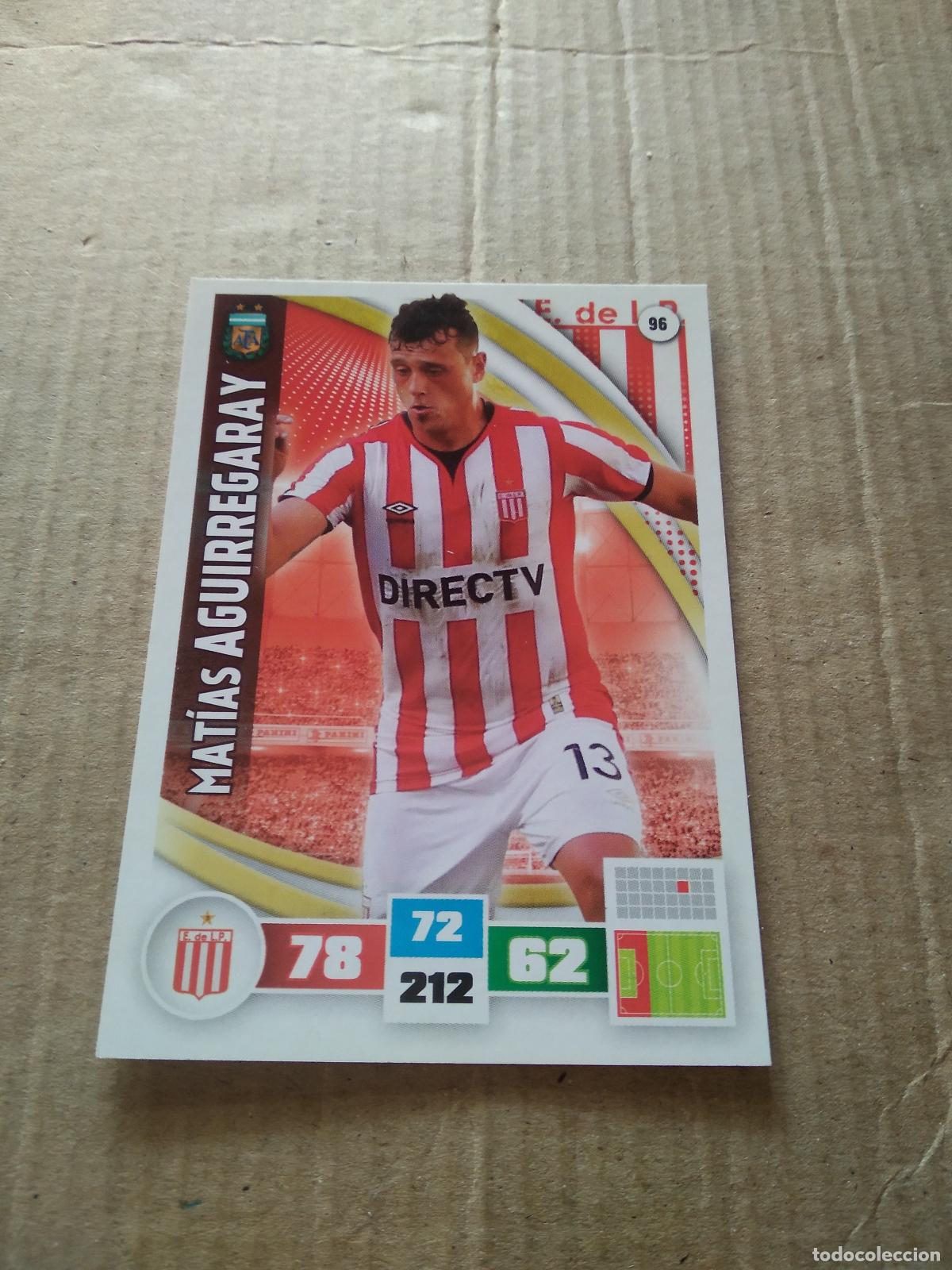 Cartes &agrave; collectionner de Football: 96 MATIAS AGUIRREGARAY ESTUDIANTES CROMO FUTBOL ARGENTINO PANINI LIGA ARGENTINA 2017 ADRENALYN