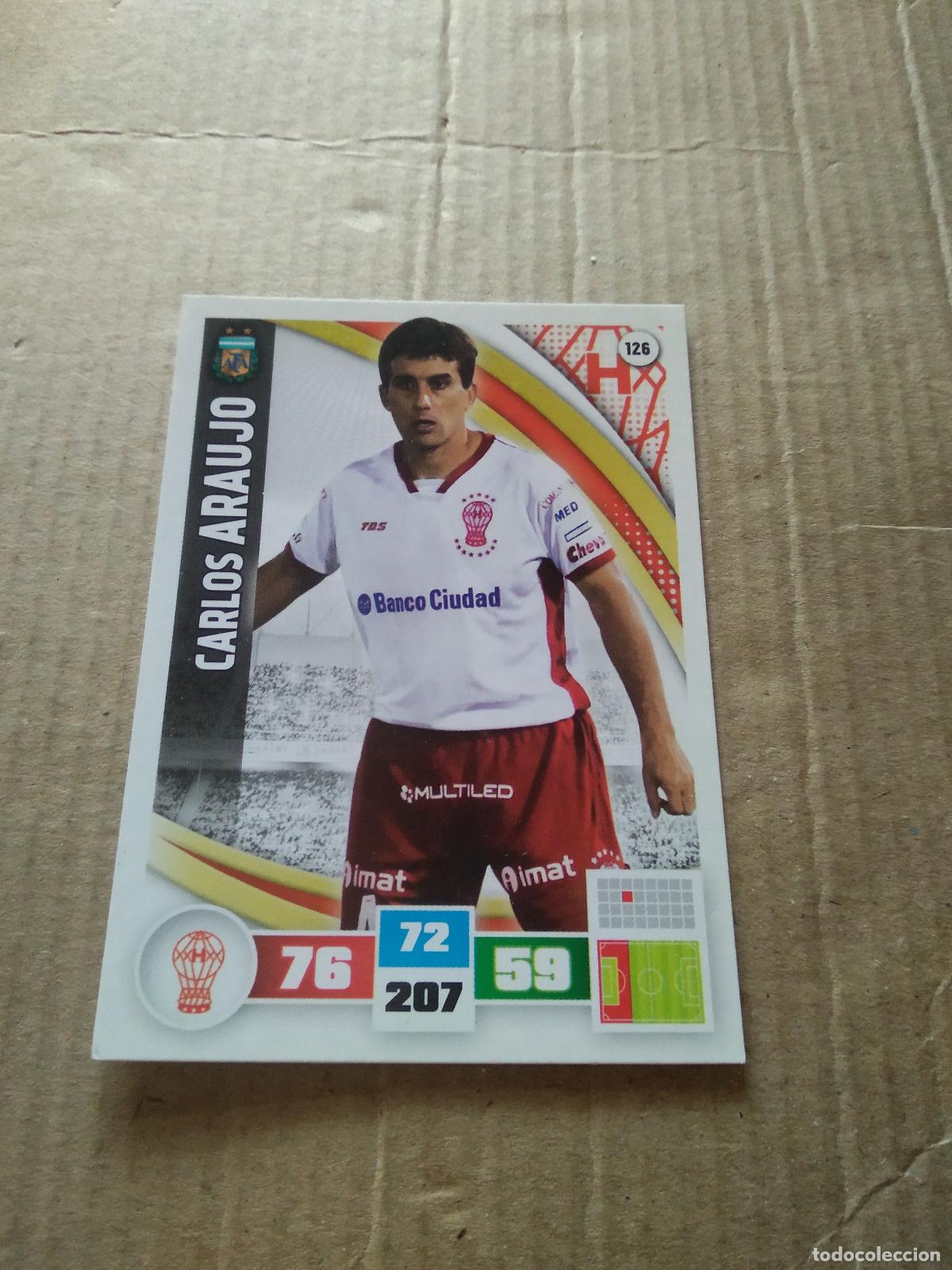 Cartes &agrave; collectionner de Football: 126 CARLOS ARAUJO HURACAN CROMO FUTBOL ARGENTINO PANINI LIGA ARGENTINA 2017 ADRENALYN