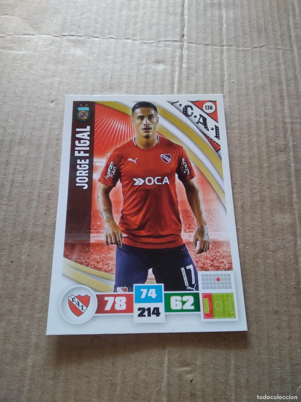 Fu&szlig;ball-Sticker: 136 JORGE FIGAL INDEPENDIENTE CROMO FUTBOL ARGENTINO PANINI LIGA ARGENTINA 2017 ADRENALYN