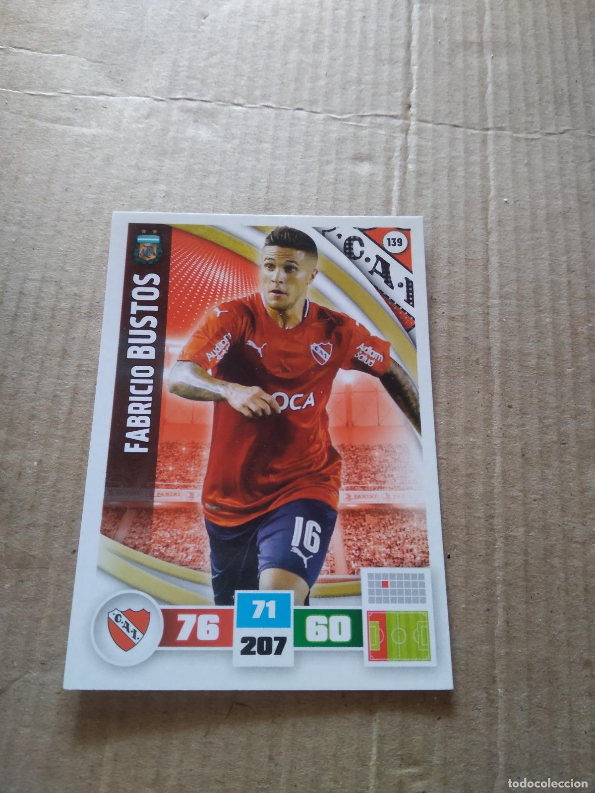 Fu&szlig;ball-Sticker: 139 FABRICIO BUSTOS INDEPENDIENTE CROMO FUTBOL ARGENTINO PANINI LIGA ARGENTINA 2017 ADRENALYN