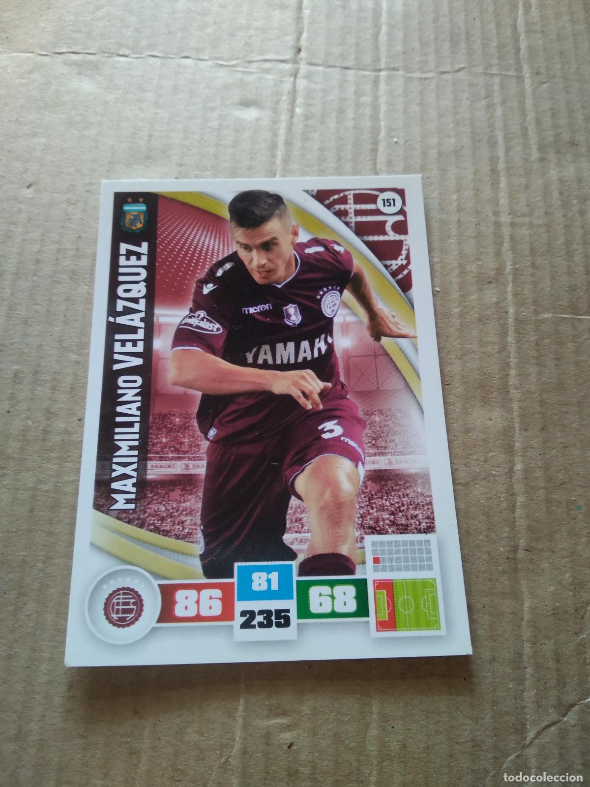 Cromos de F&uacute;tbol: 151 MAXIMILIANO VELAZQUEZ LANUS CROMO FUTBOL ARGENTINO PANINI LIGA ARGENTINA 2017 ADRENALYN