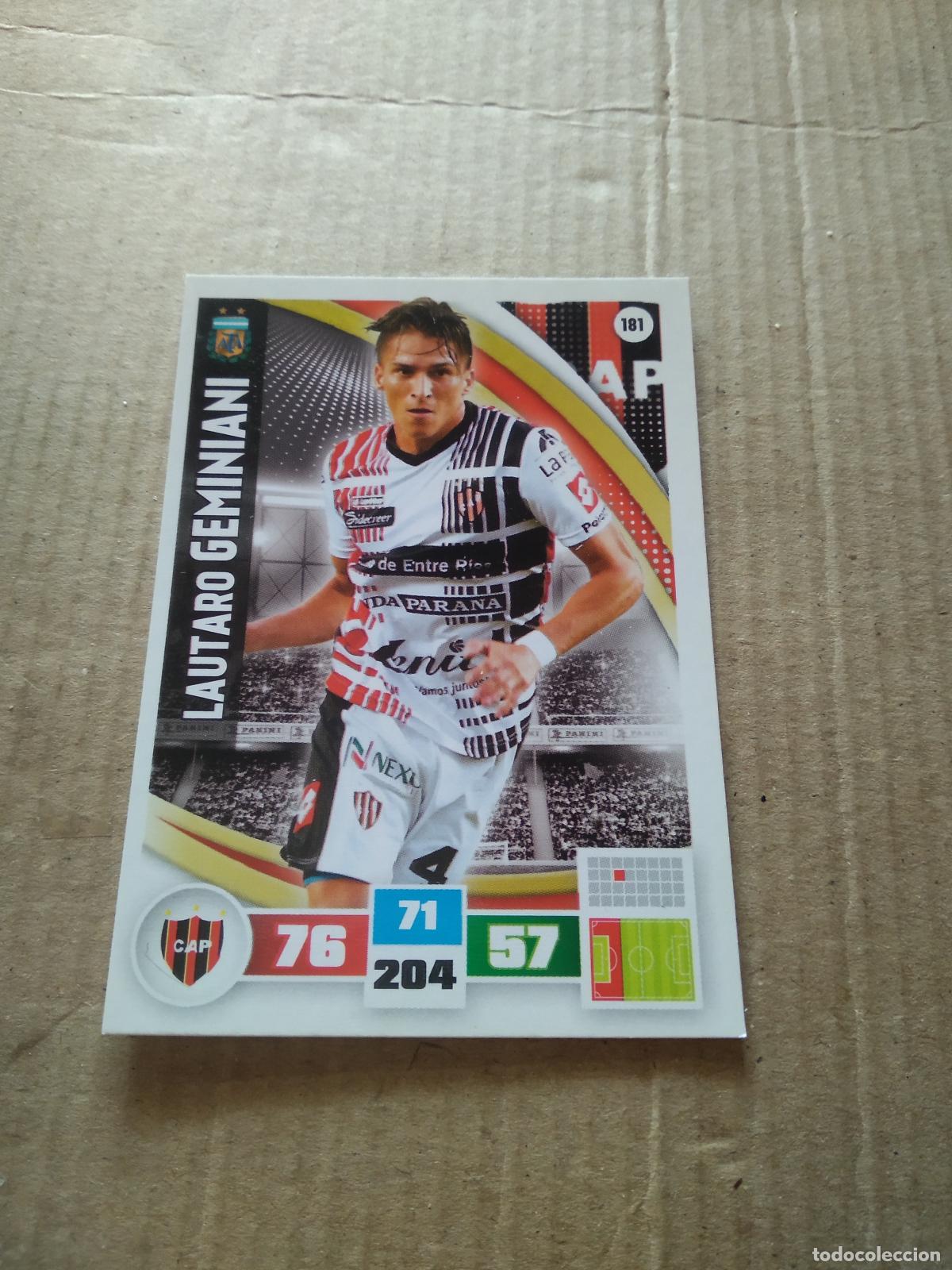 Fu&szlig;ball-Sticker: 181 LAUTARO GEMINIANI PATRONATO CROMO FUTBOL ARGENTINO PANINI LIGA ARGENTINA 2017 ADRENALYN