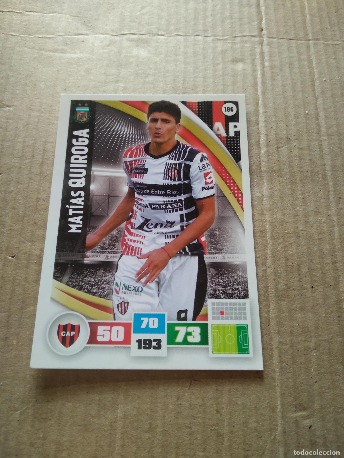 Cromos de F&uacute;tbol: 186 MATIAS QUIROGA PATRONATO CROMO FUTBOL ARGENTINO PANINI LIGA ARGENTINA 2017 ADRENALYN