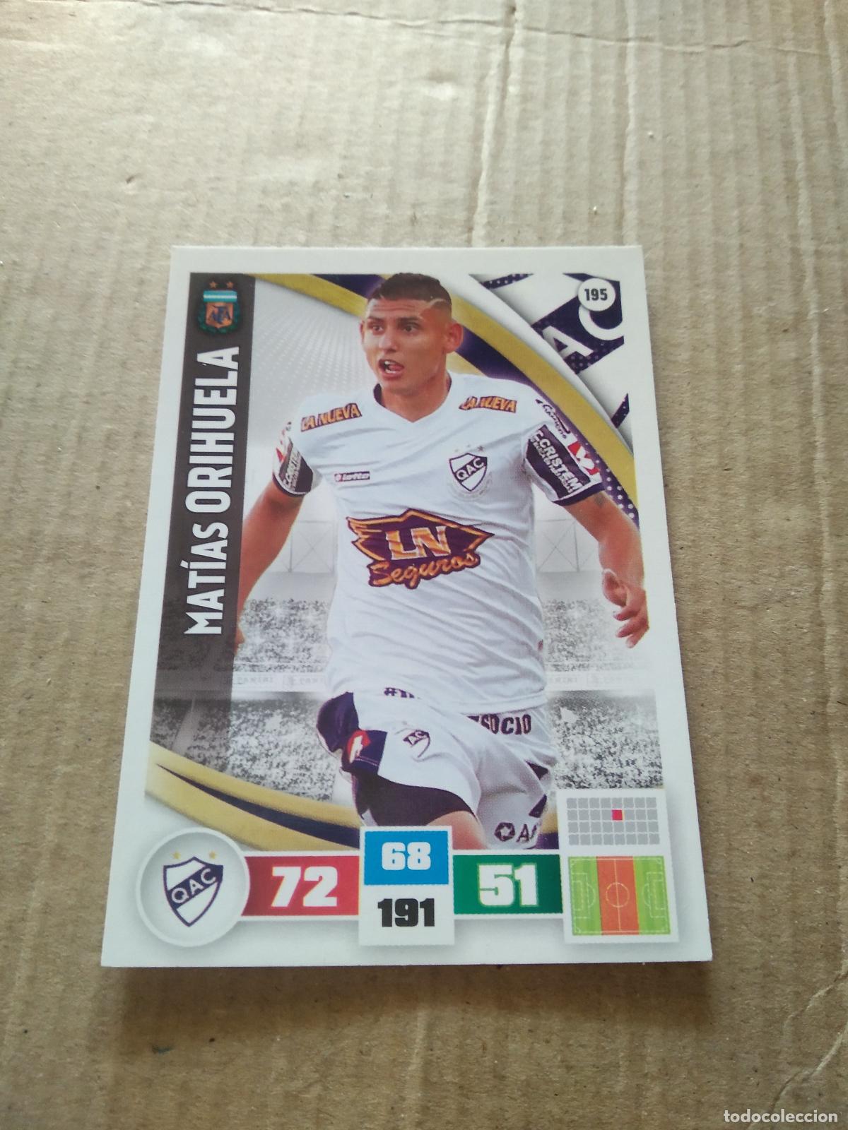 Fu&szlig;ball-Sticker: 195 MATIAS ORIHUELA QUILMES CROMO FUTBOL ARGENTINO PANINI LIGA ARGENTINA 2017 ADRENALYN