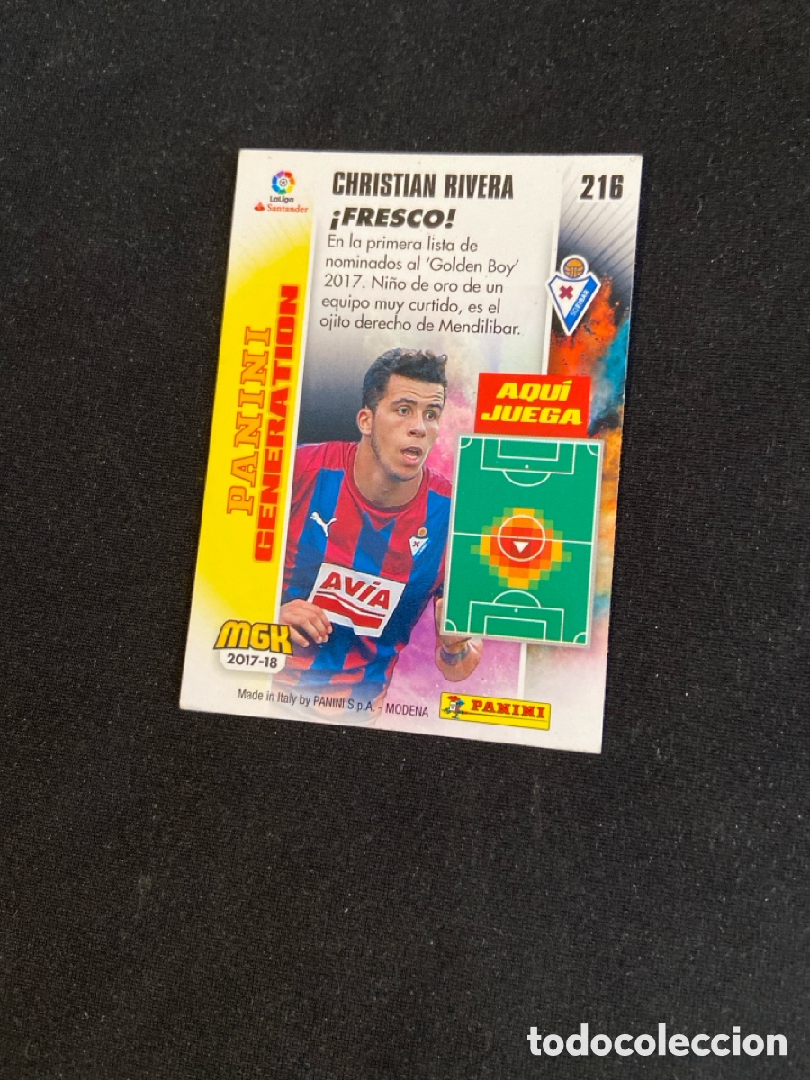 Cromos de f&uacute;tbol: CHRISTIAN RIVERA 216 (EIBAR) - Foto 2