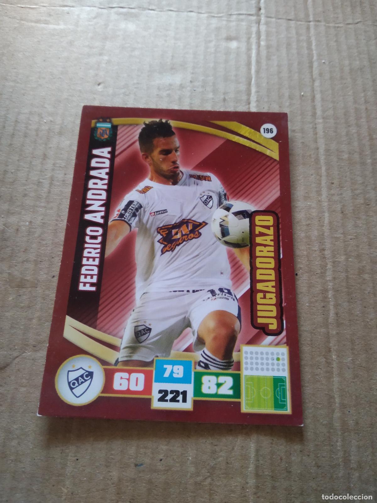Fu&szlig;ball-Sticker: 196 FEDERICO ANDRADA QUILMES CROMO FUTBOL ARGENTINO PANINI LIGA ARGENTINA 2017 ADRENALYN