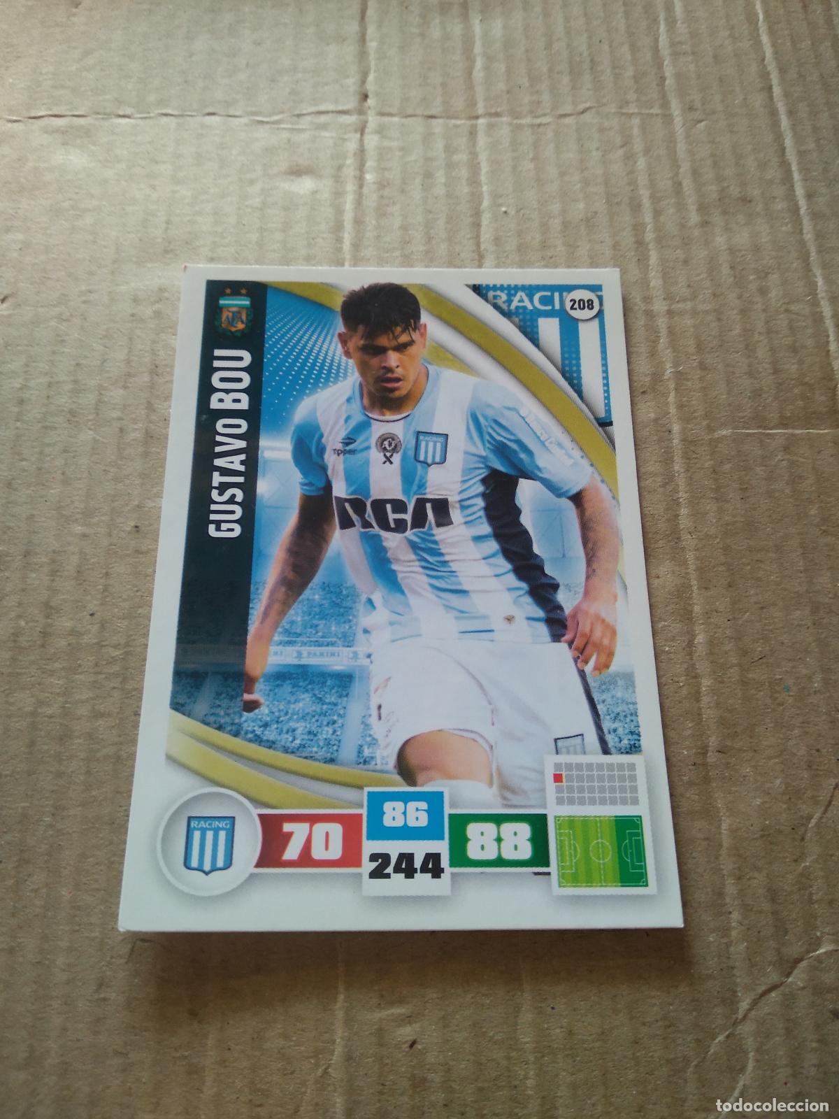 Fu&szlig;ball-Sticker: 208 GUSTAVO BOU RACING CROMO FUTBOL ARGENTINO PANINI LIGA ARGENTINA 2017 ADRENALYN
