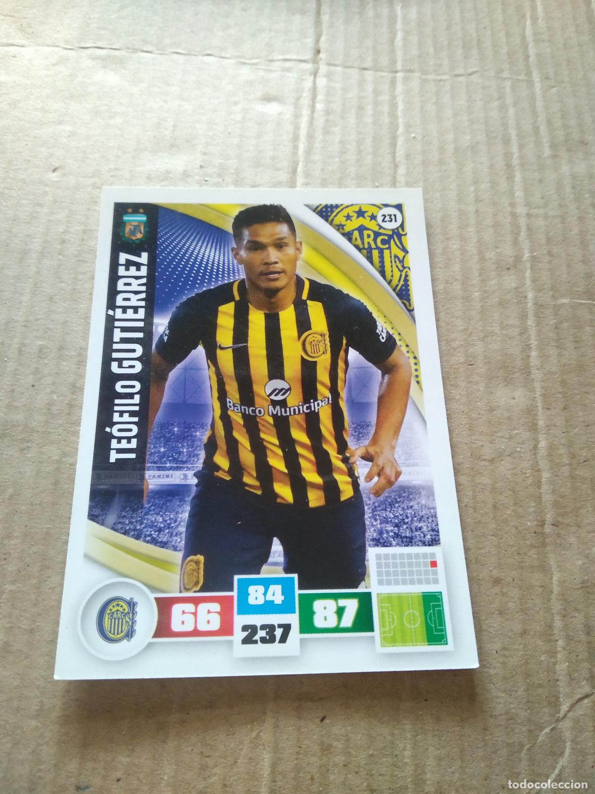 Fu&szlig;ball-Sticker: 231 TEOFILO GUTIERREZ ROSARIO CENTRAL CROMO FUTBOL ARGENTINO PANINI LIGA ARGENTINA 2017 ADRENALYN