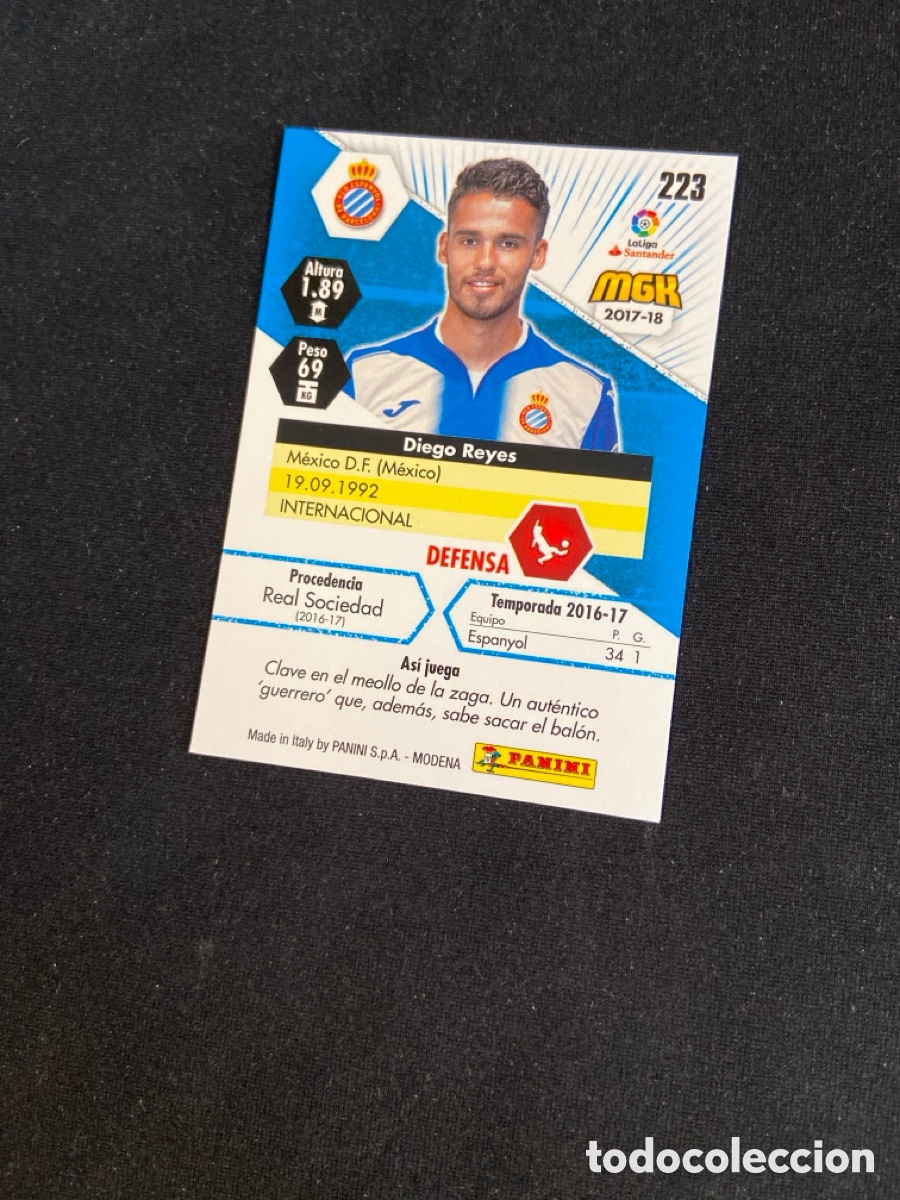 Cromos de f&uacute;tbol: DIEGO REYES 223 (ESPANYOL) - Foto 2
