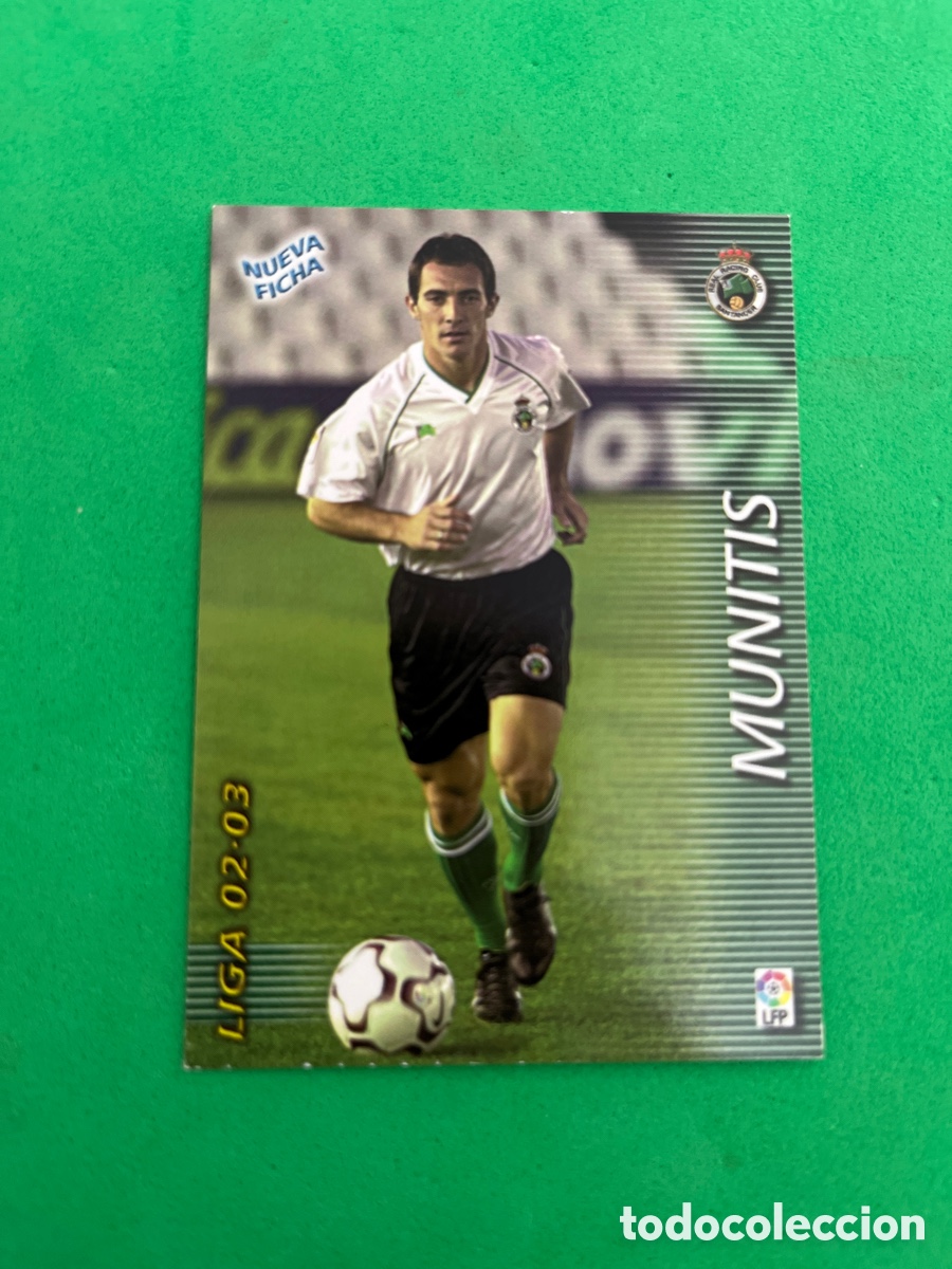 Fu&szlig;ball-Sticker: MUNITIS 223 BIS RACING DE SANTANDER MEGACRACKS 2002 2003 PANINI 02 03 MGK CARD UNIFICO ENVIO
