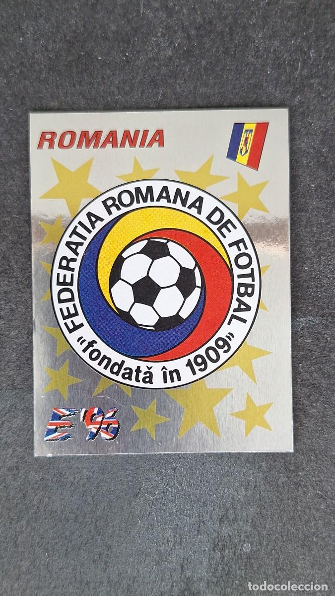 Fu&szlig;ball-Sticker: L2 ESCUDO SELECCION RUMANIA 155 EUROCOPA 1996 EURO 96 PANINI NUNCA PEGADO SIN PEGAR
