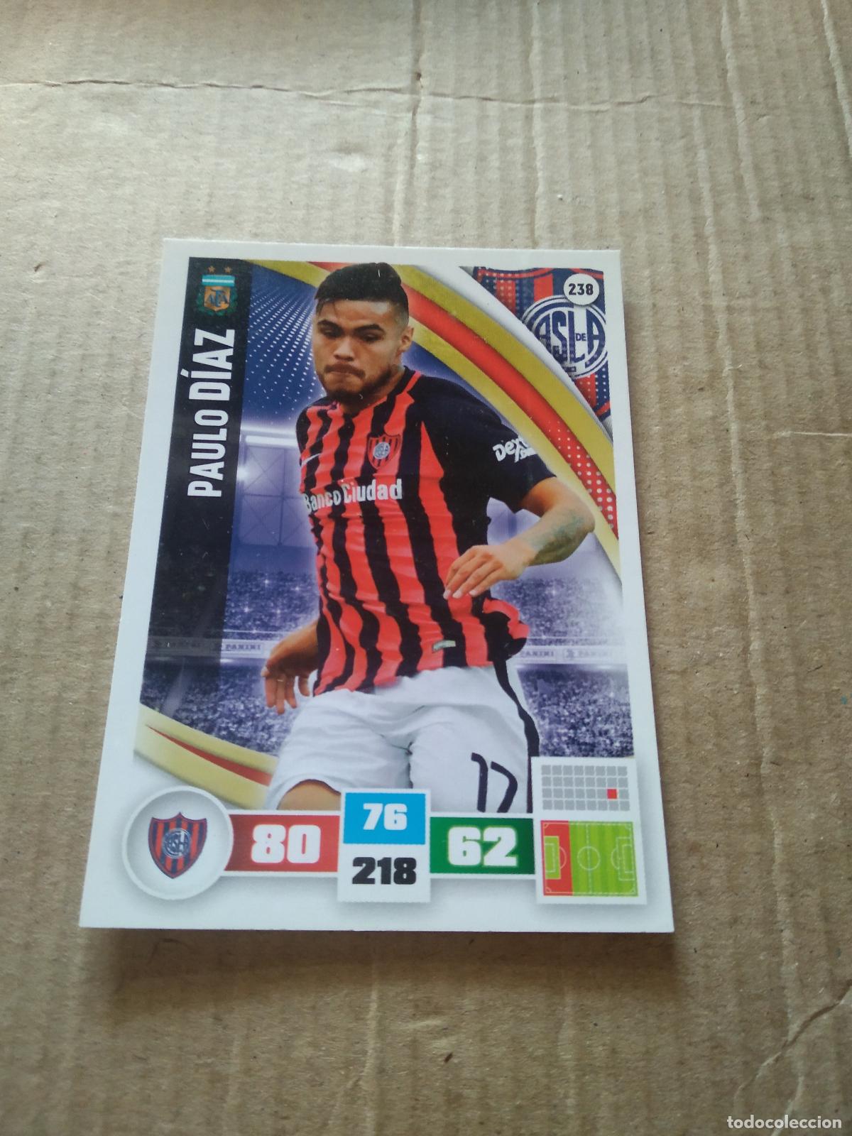Fu&szlig;ball-Sticker: 238 PAULO DIAZ SAN LORENZO CROMO FUTBOL ARGENTINO PANINI LIGA ARGENTINA 2017 ADRENALYN