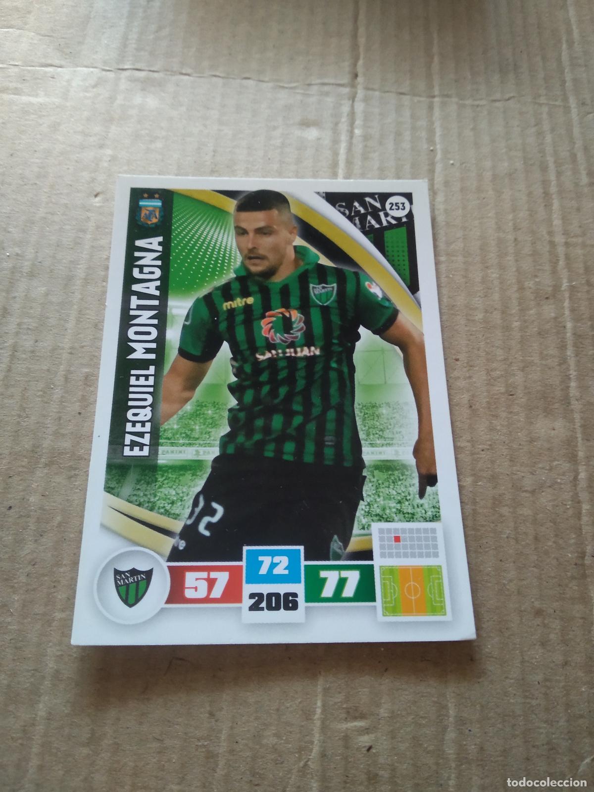 Football Stickers: 253 EZEQUIEL MONTAGNA SAN MARTIN CROMO FUTBOL ARGENTINO PANINI LIGA ARGENTINA 2017 ADRENALYN