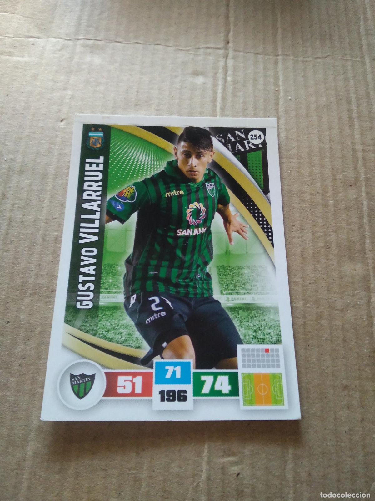 Football Stickers: 254 GUSTAVO VILLARRUEL SAN MARTIN CROMO FUTBOL ARGENTINO PANINI LIGA ARGENTINA 2017 ADRENALYN