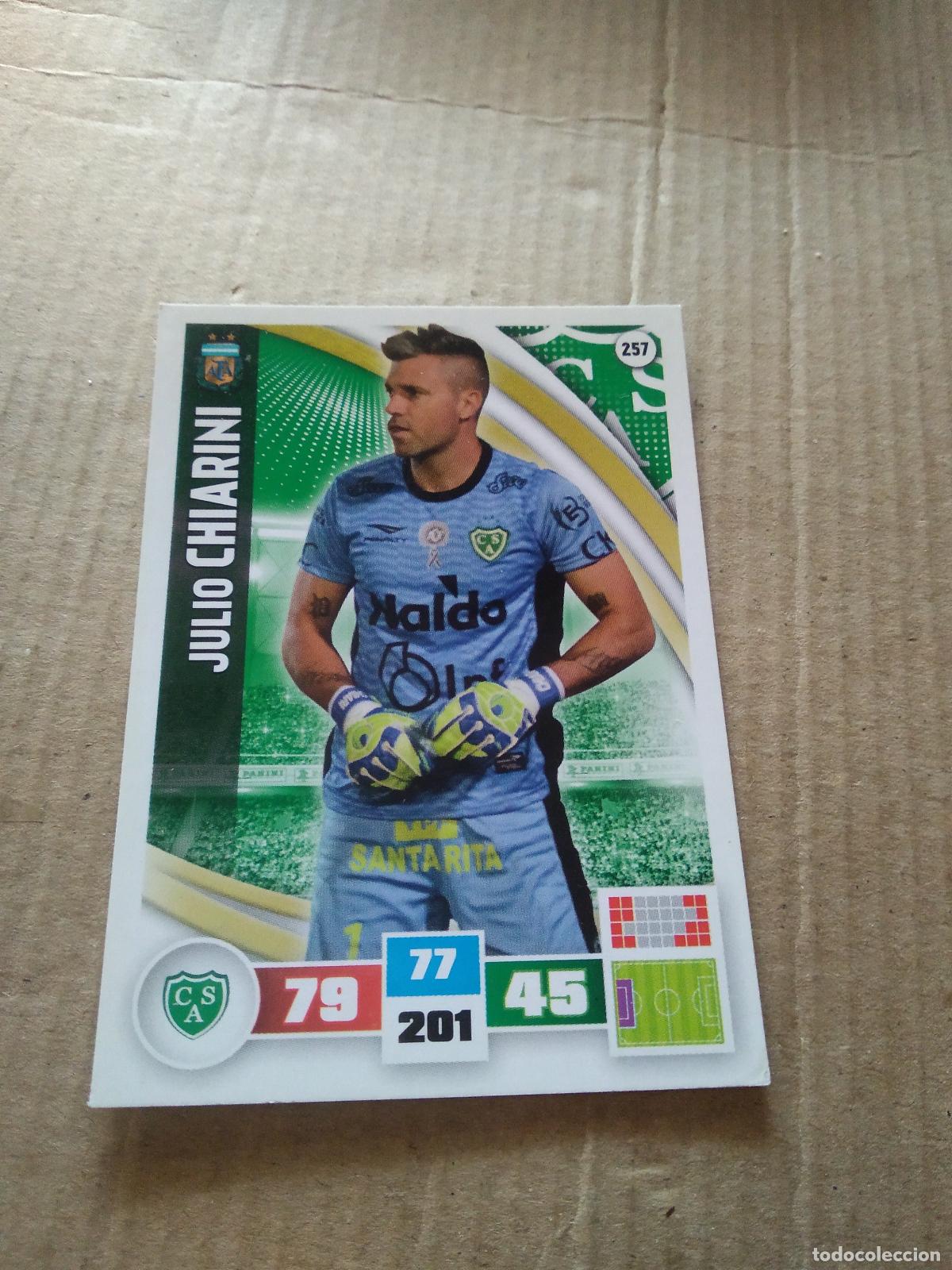 Football Stickers: 257 JULIO CHIARINI SARMIENTO CROMO FUTBOL ARGENTINO PANINI LIGA ARGENTINA 2017 ADRENALYN