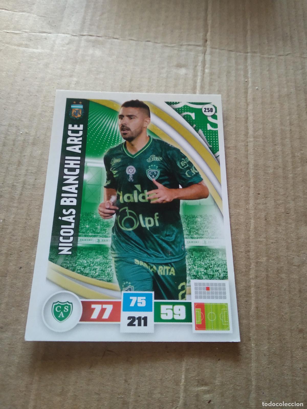 Football Stickers: 258 NICOLAS BIANCHI ARCE SARMIENTO CROMO FUTBOL ARGENTINO PANINI LIGA ARGENTINA 2017 ADRENALYN