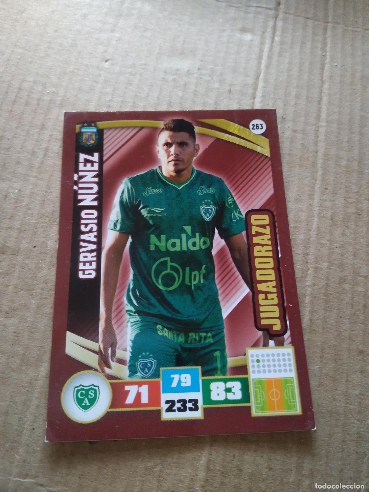 Football Stickers: 263 GERVASIO NU&Ntilde;EZ SARMIENTO CROMO FUTBOL ARGENTINO PANINI LIGA ARGENTINA 2017 ADRENALYN