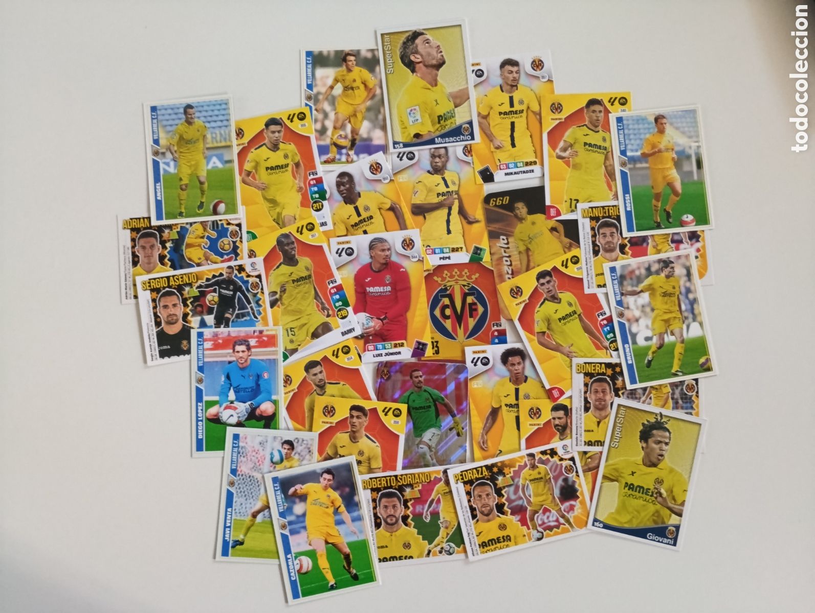 Fu&szlig;ball-Sticker: Villarreal lote 30 Cromos-Cartas, Todos diferentes