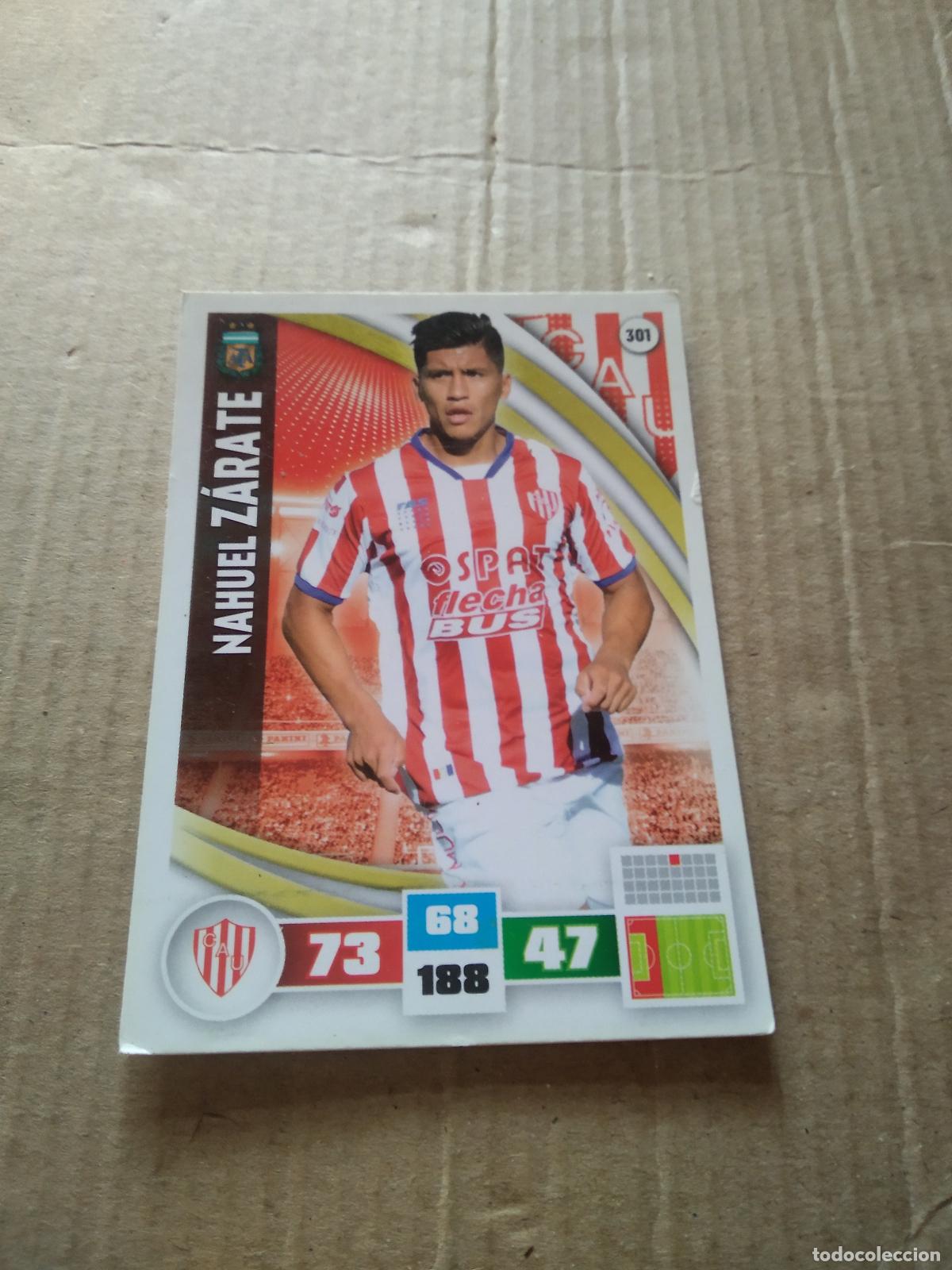 Cartes &agrave; collectionner de Football: 301 NAHUEL ZARATE UNION CROMO FUTBOL ARGENTINO PANINI LIGA ARGENTINA 2017 ADRENALYN