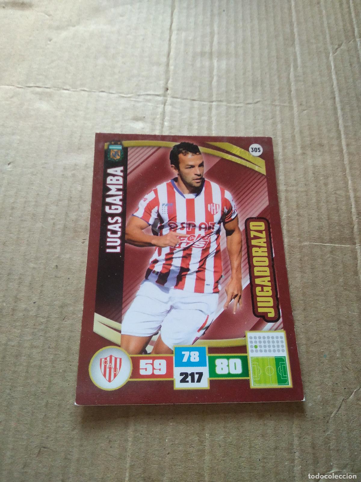Cartes &agrave; collectionner de Football: 305 LUCAS GAMBA UNION CROMO FUTBOL ARGENTINO PANINI LIGA ARGENTINA 2017 ADRENALYN