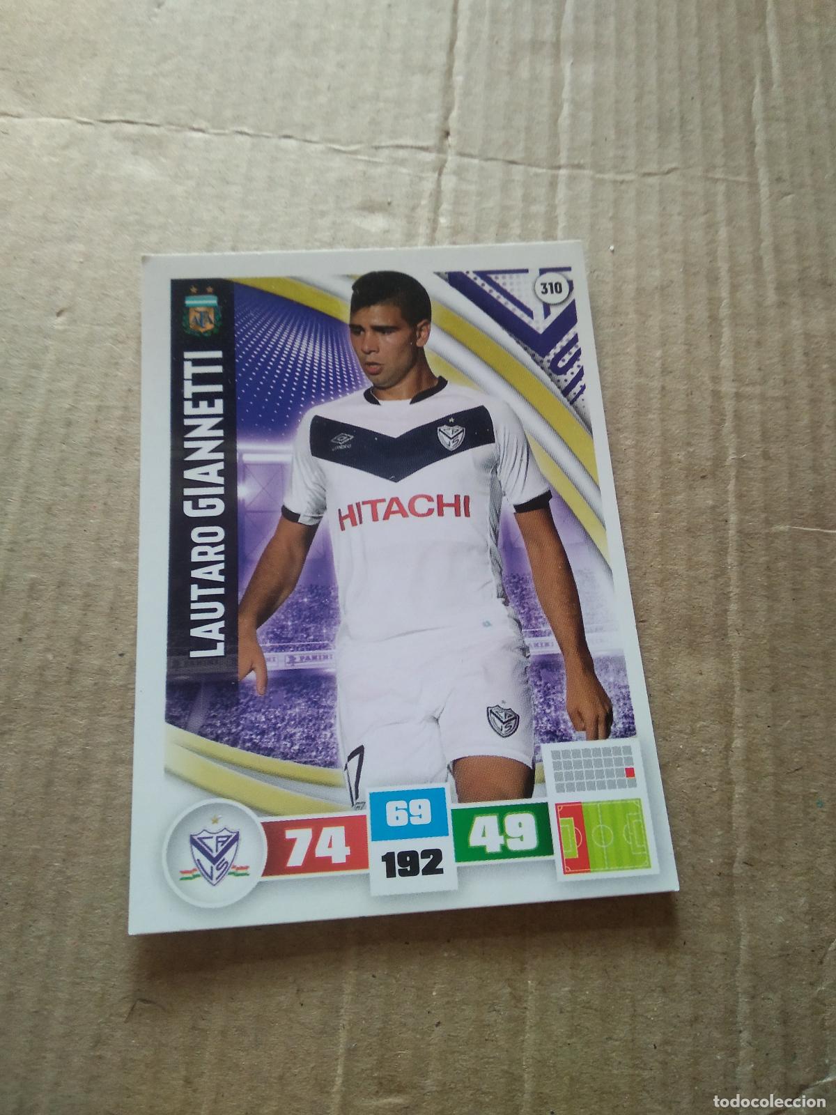 Cartes &agrave; collectionner de Football: 310 LAUTARO GIANNETTI VELEZ CROMO FUTBOL ARGENTINO PANINI LIGA ARGENTINA 2017 ADRENALYN