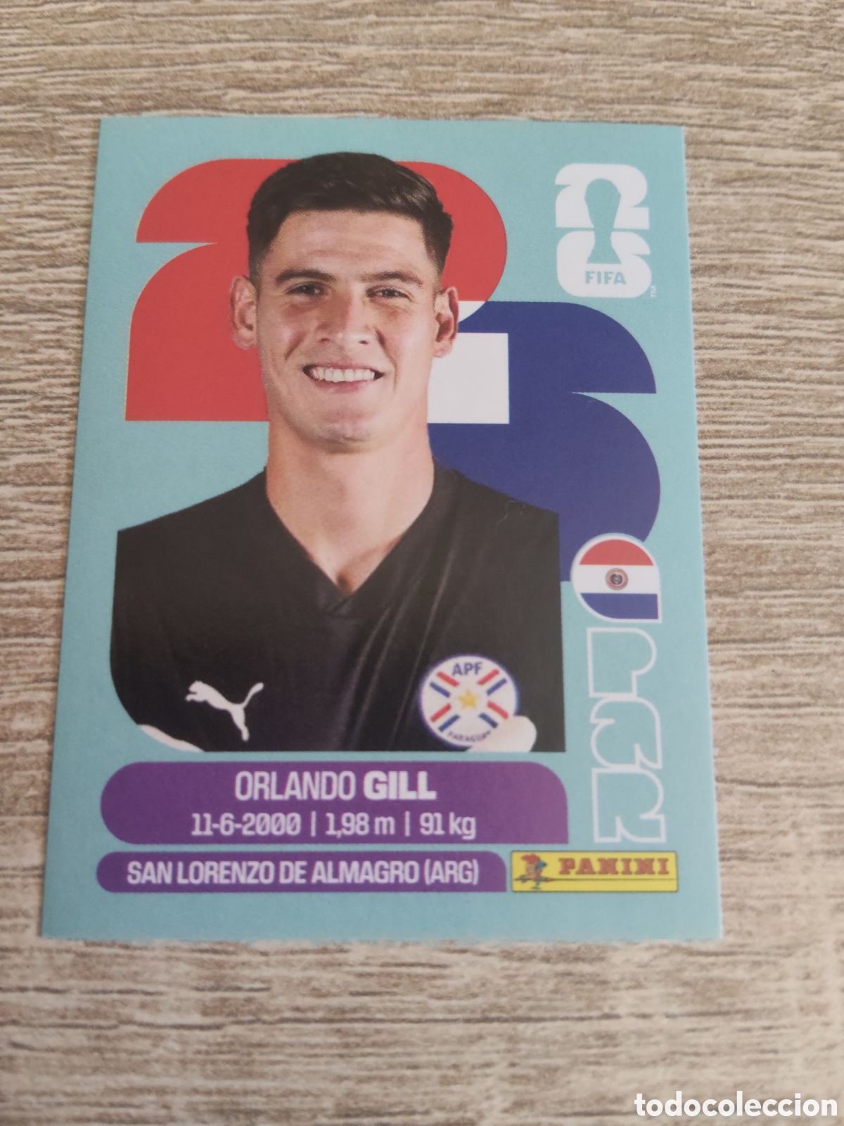 Cartes &agrave; collectionner de Football: Panini mundial 2026 PAR 3 Orlando Gill Paraguay