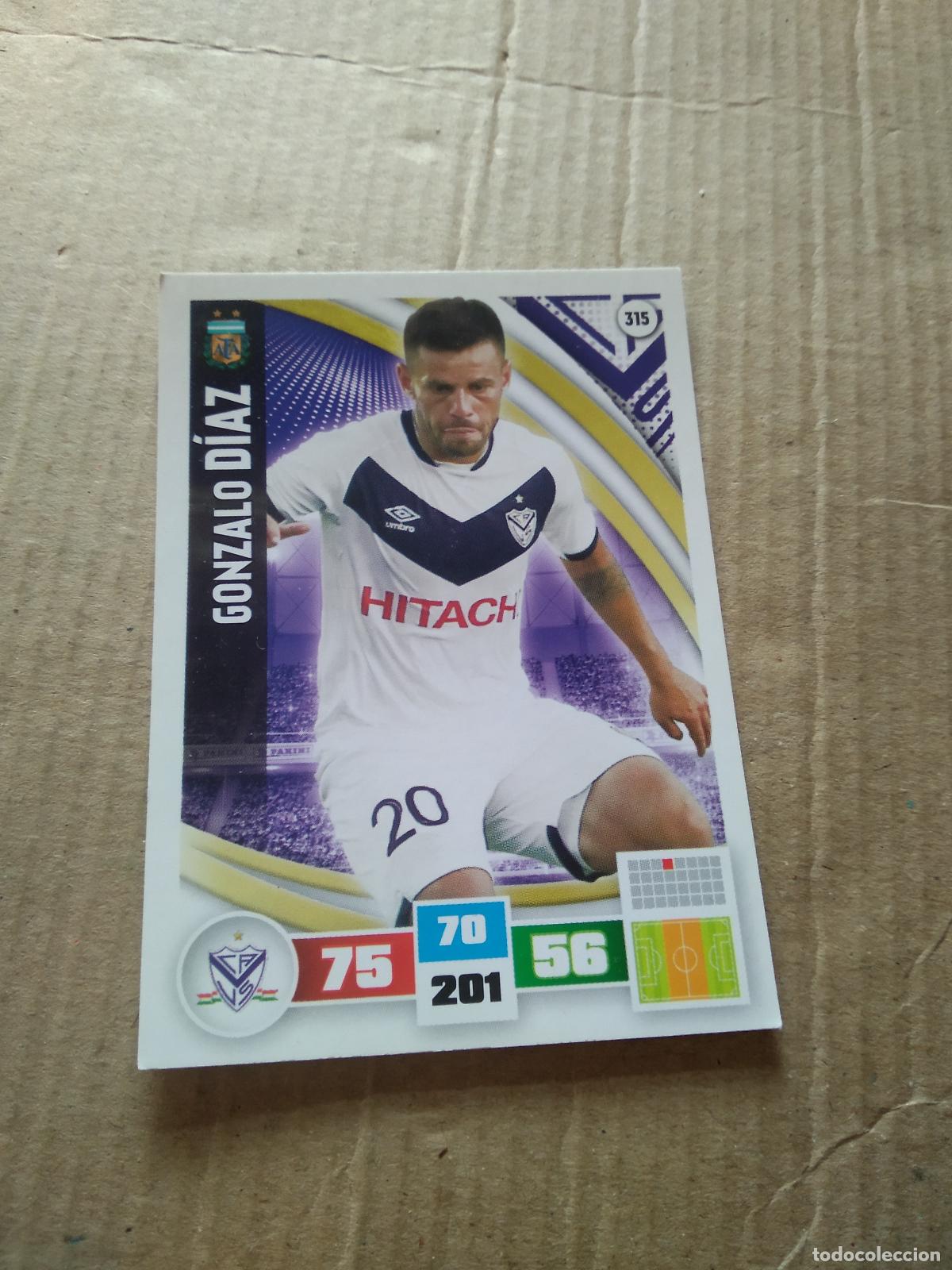 Cartes &agrave; collectionner de Football: 315 GONZALO DIAZ VELEZ CROMO FUTBOL ARGENTINO PANINI LIGA ARGENTINA 2017 ADRENALYN